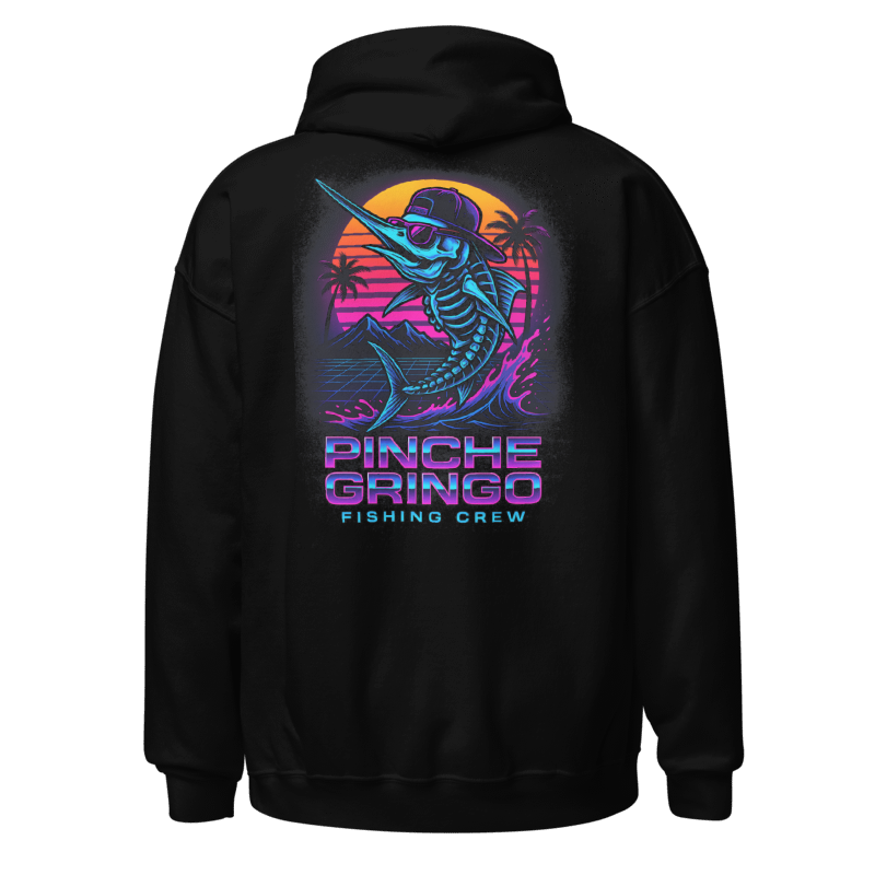 Pinche Gringo Fishing Crew 80s Fish Hoodie