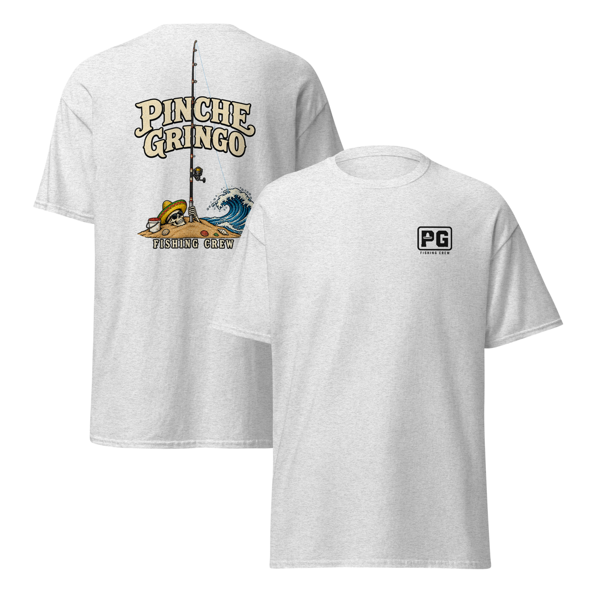 Pinche Gringo Buried Deep Fishing Crew Shirt