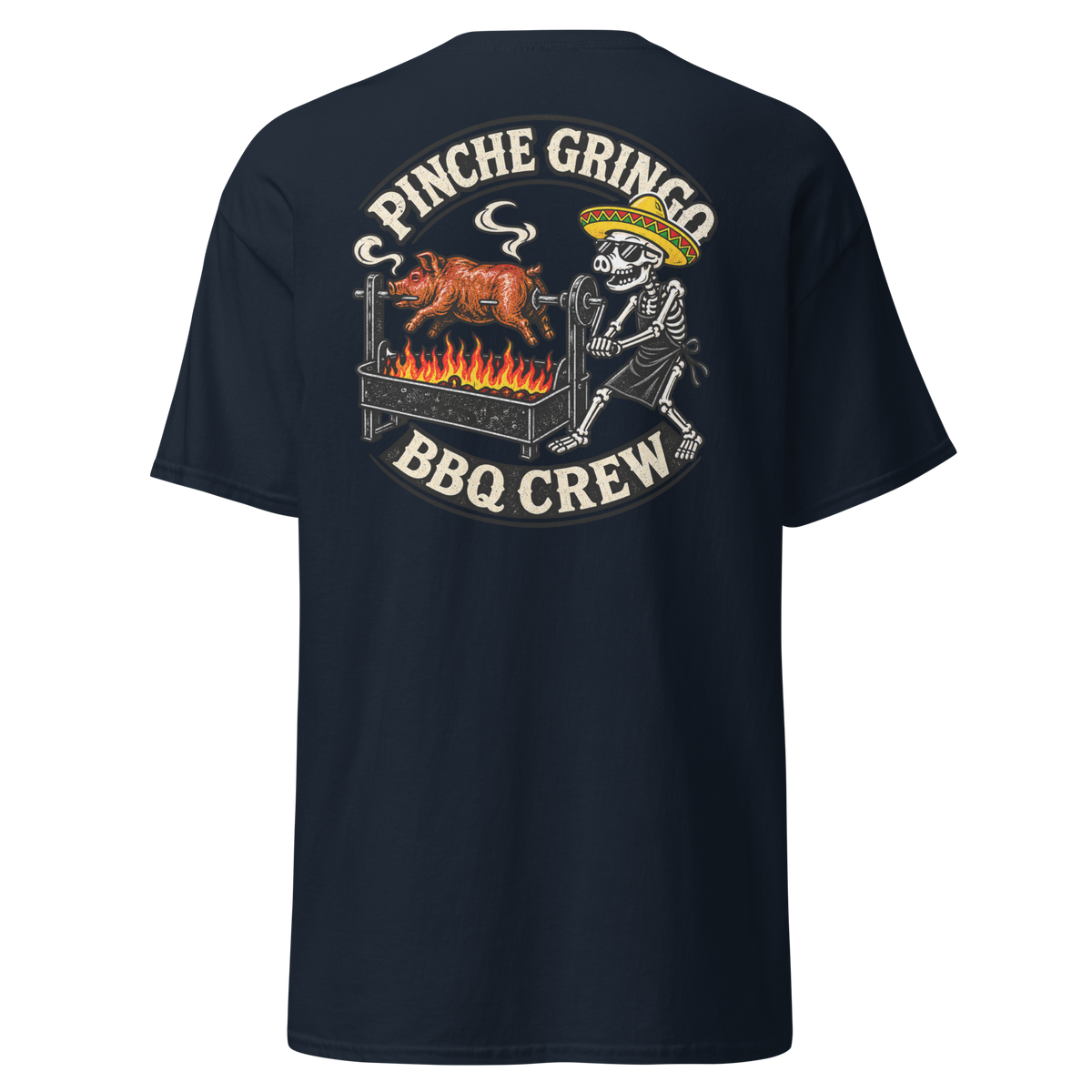 Pinche Gringo Rest in Grease BBQ Crew shirt