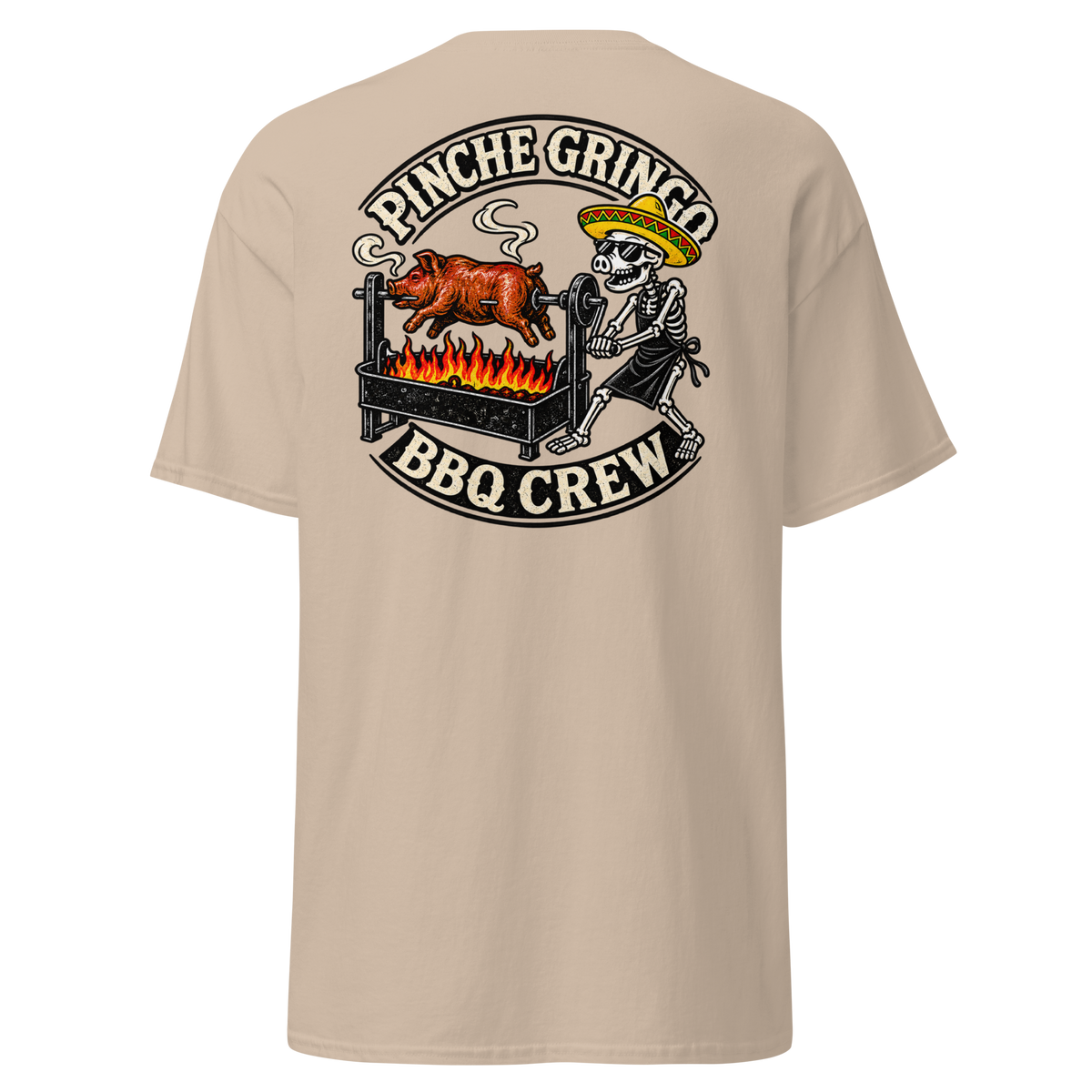 Pinche Gringo Rest in Grease BBQ Crew shirt