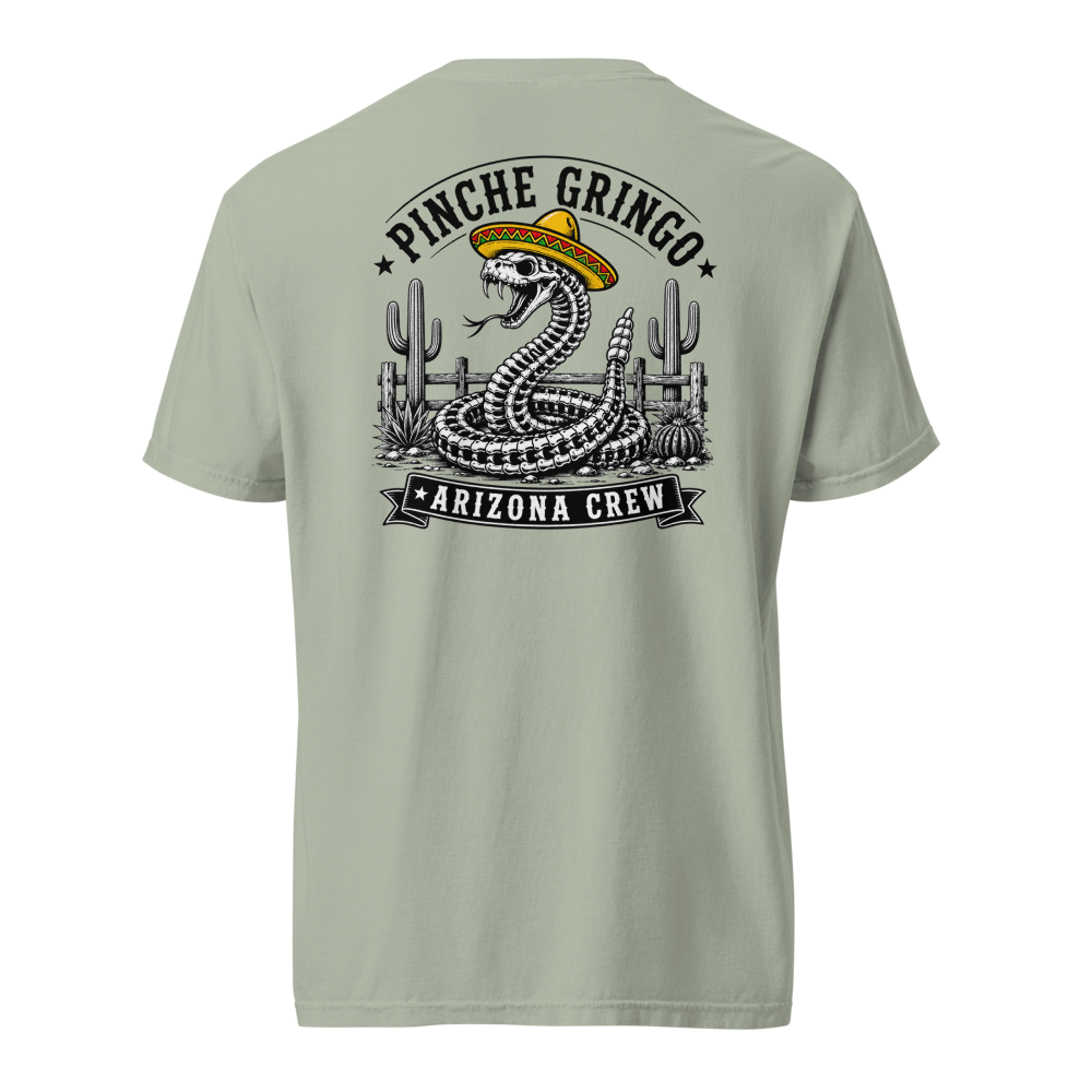 Pinche Gringo Arizona Crew Skeleton Snake Shirt