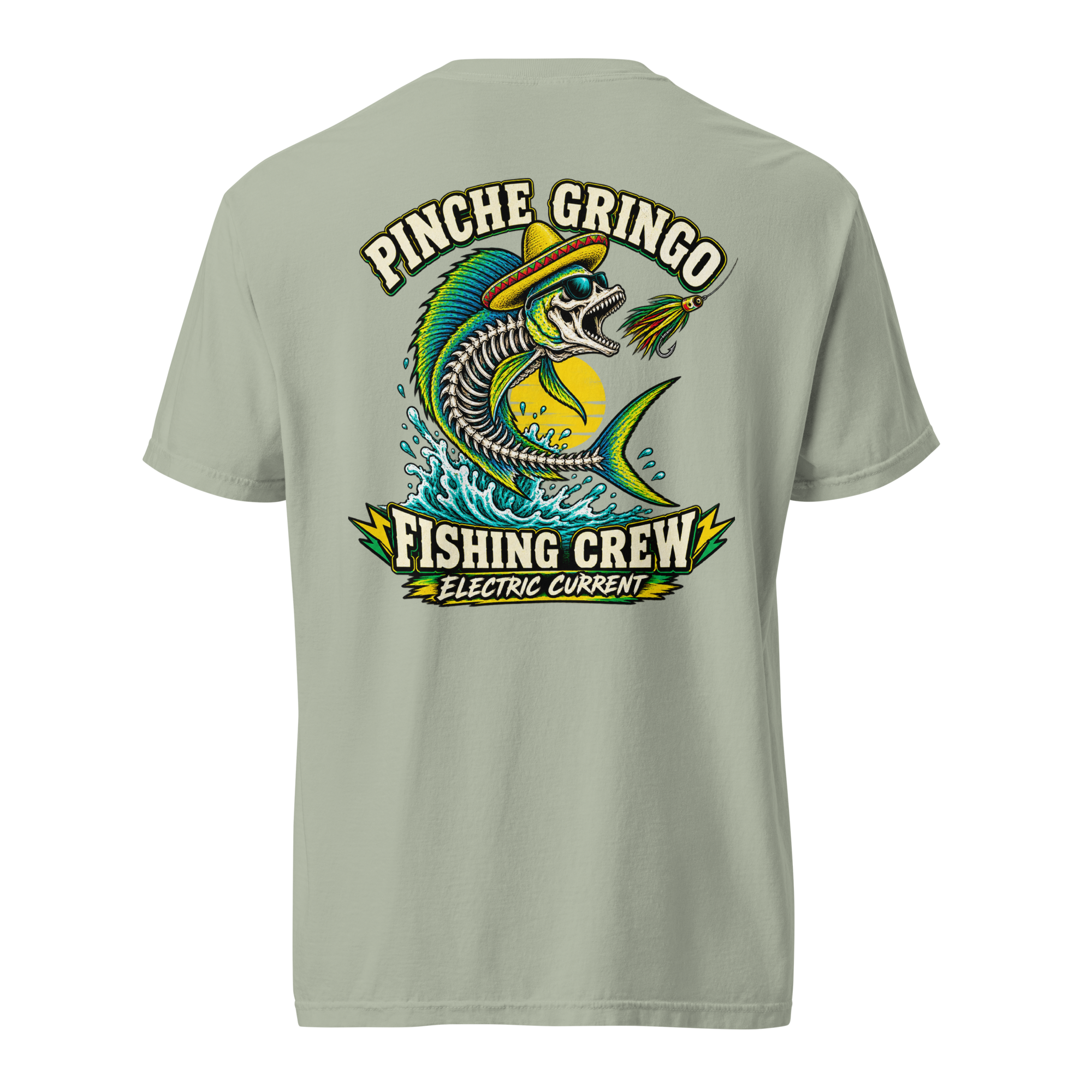 Pinche Gringo Fishing Crew Electric Current Shirt