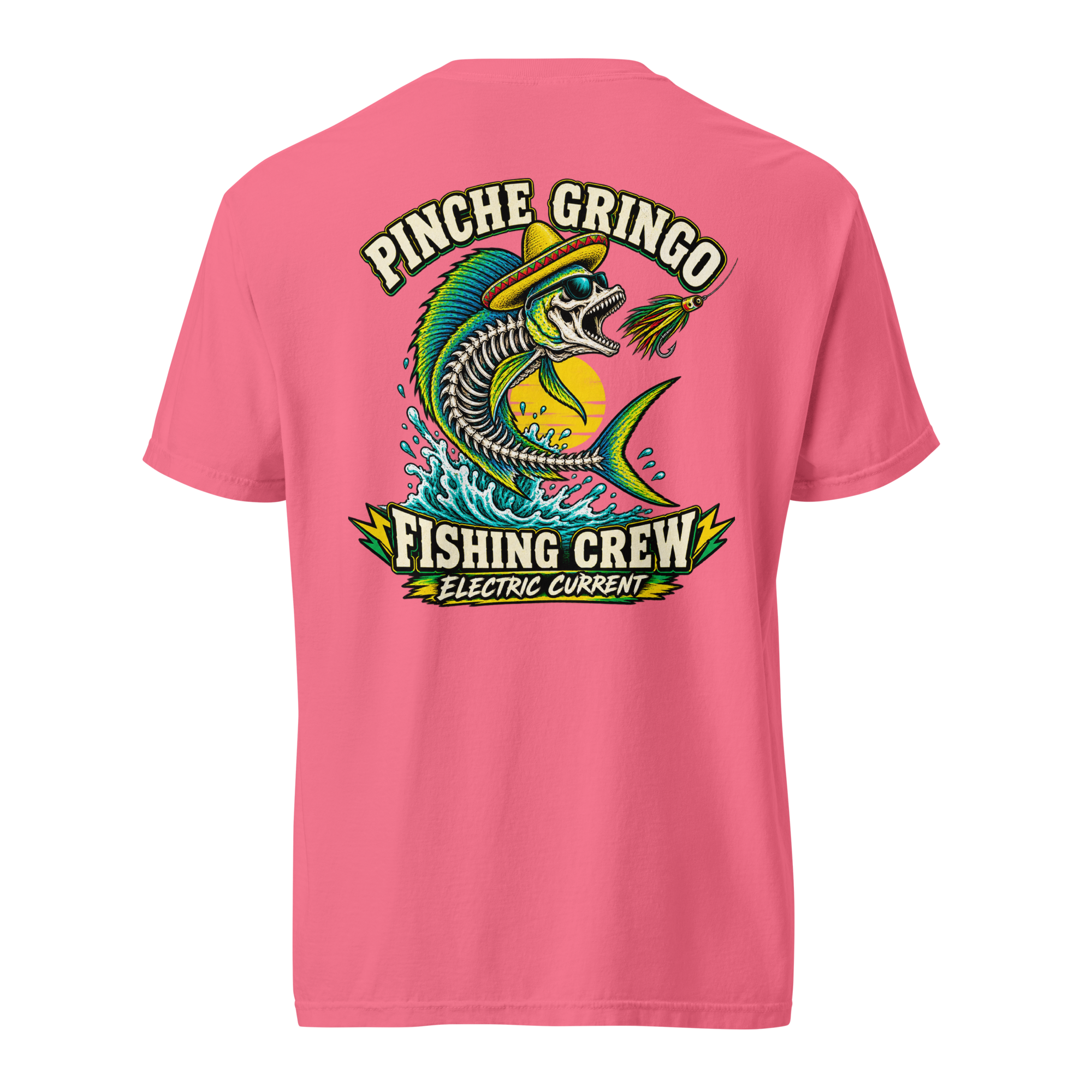 Pinche Gringo Fishing Crew Electric Current Shirt