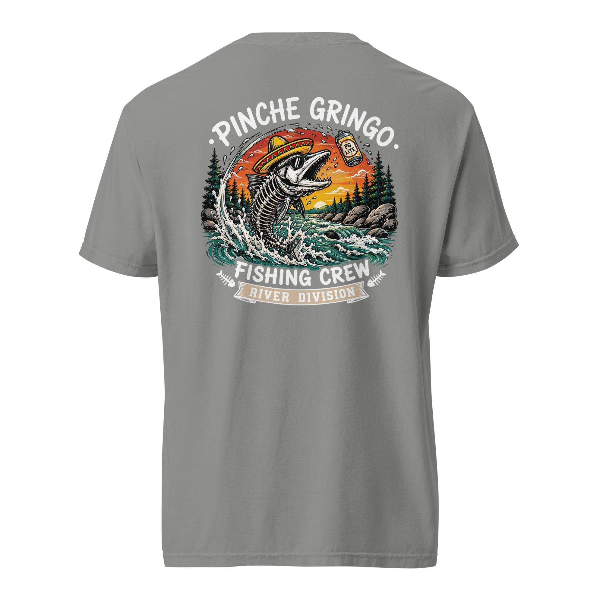 Pinche Gringo Fishing Crew River Beer Catch Shirt