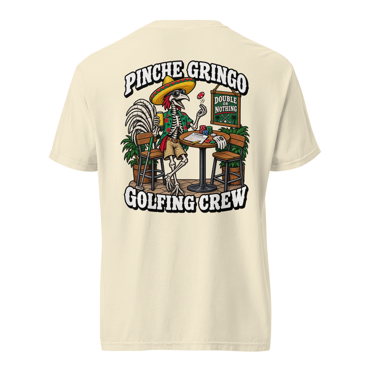 Pinche Gringo Golf Crew Gamblin' Rooster Shirt