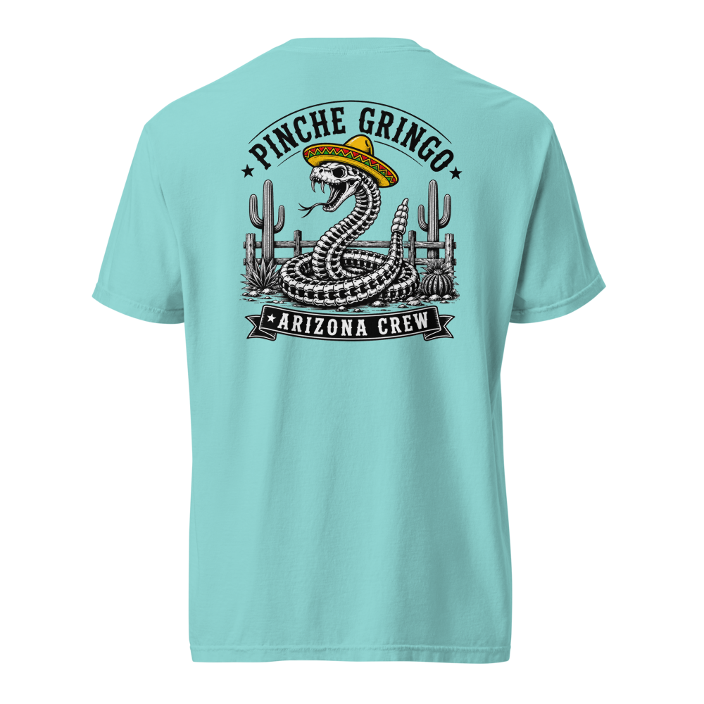 Pinche Gringo Arizona Crew Skeleton Snake Shirt
