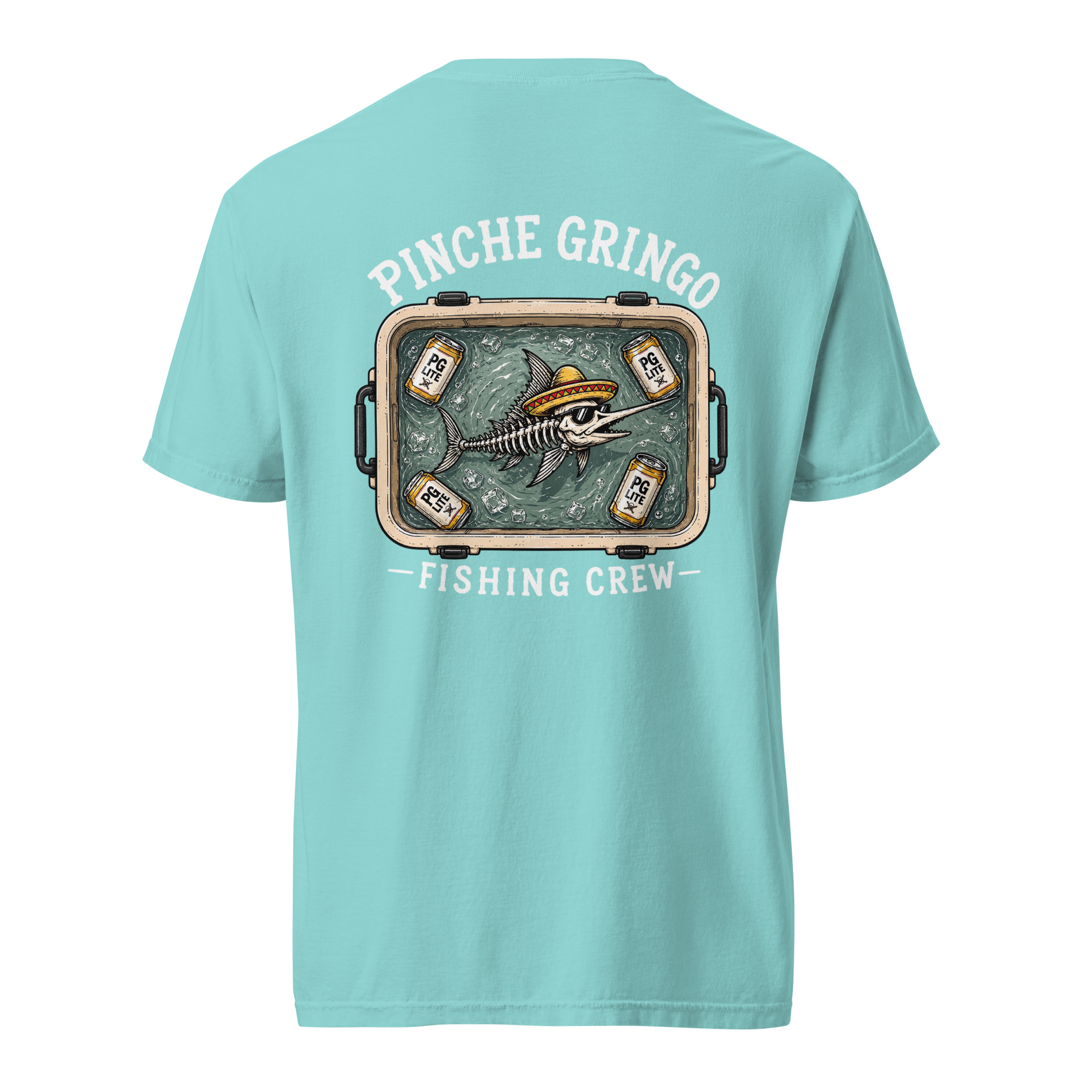 Pinche Gringo Fishing Crew Bobbing for Beer Shirt