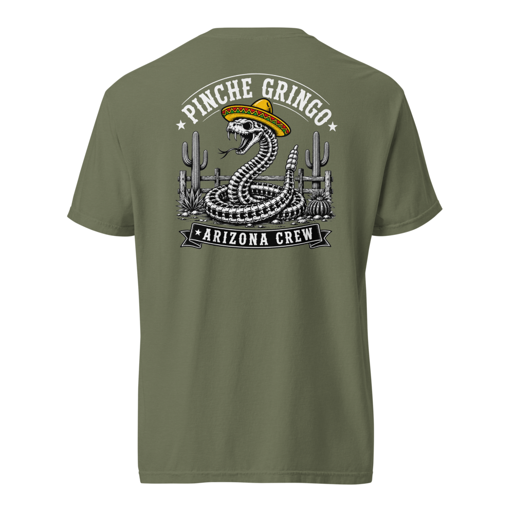 Pinche Gringo Arizona Crew Skeleton Snake Shirt