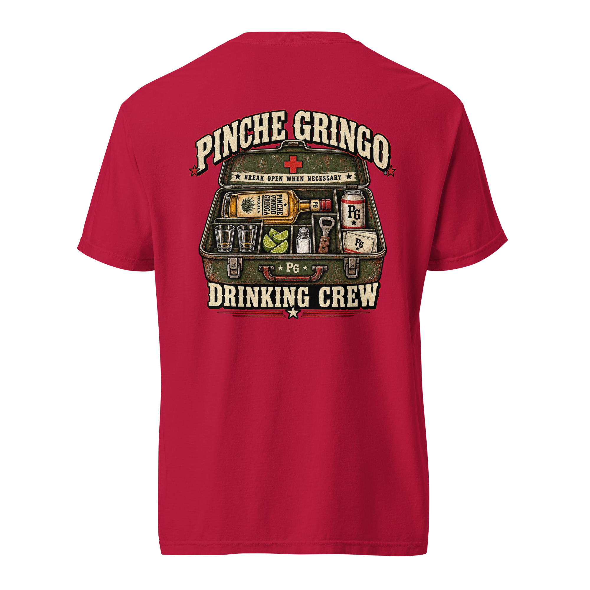 Pinche Gringo Drinking Crew First Aid Shirt