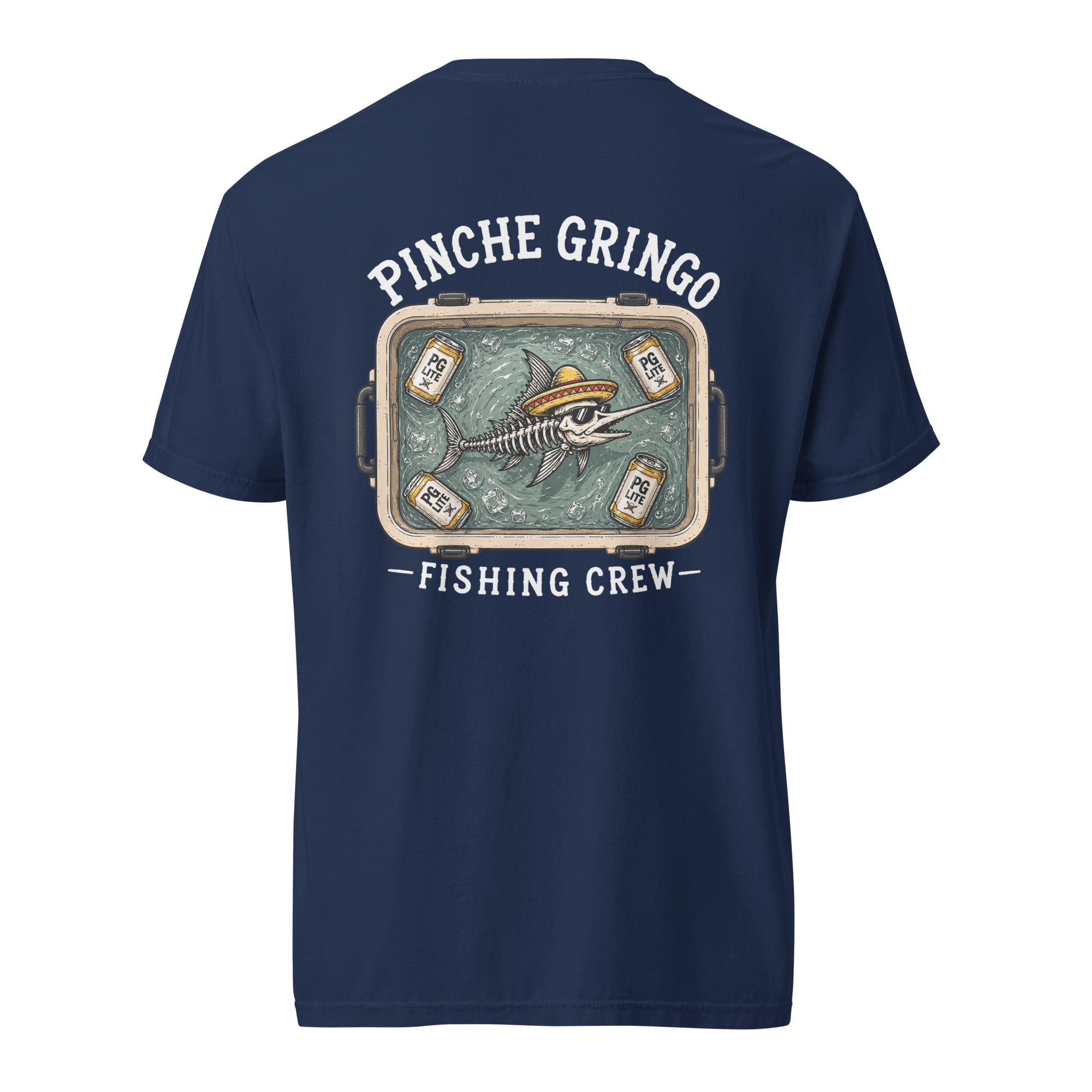 Pinche Gringo Fishing Crew Bobbing for Beer Shirt