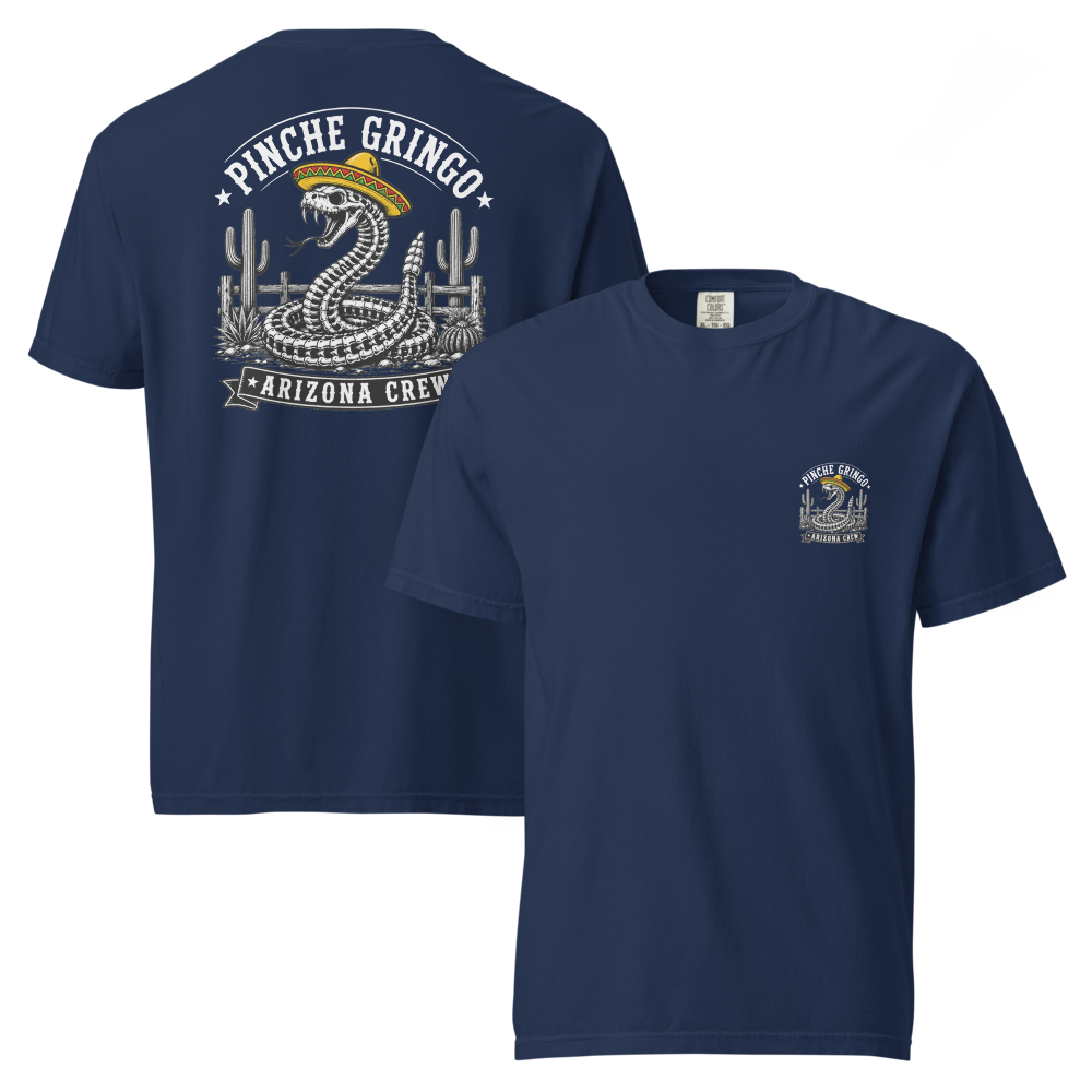 Pinche Gringo Arizona Crew Skeleton Snake Shirt