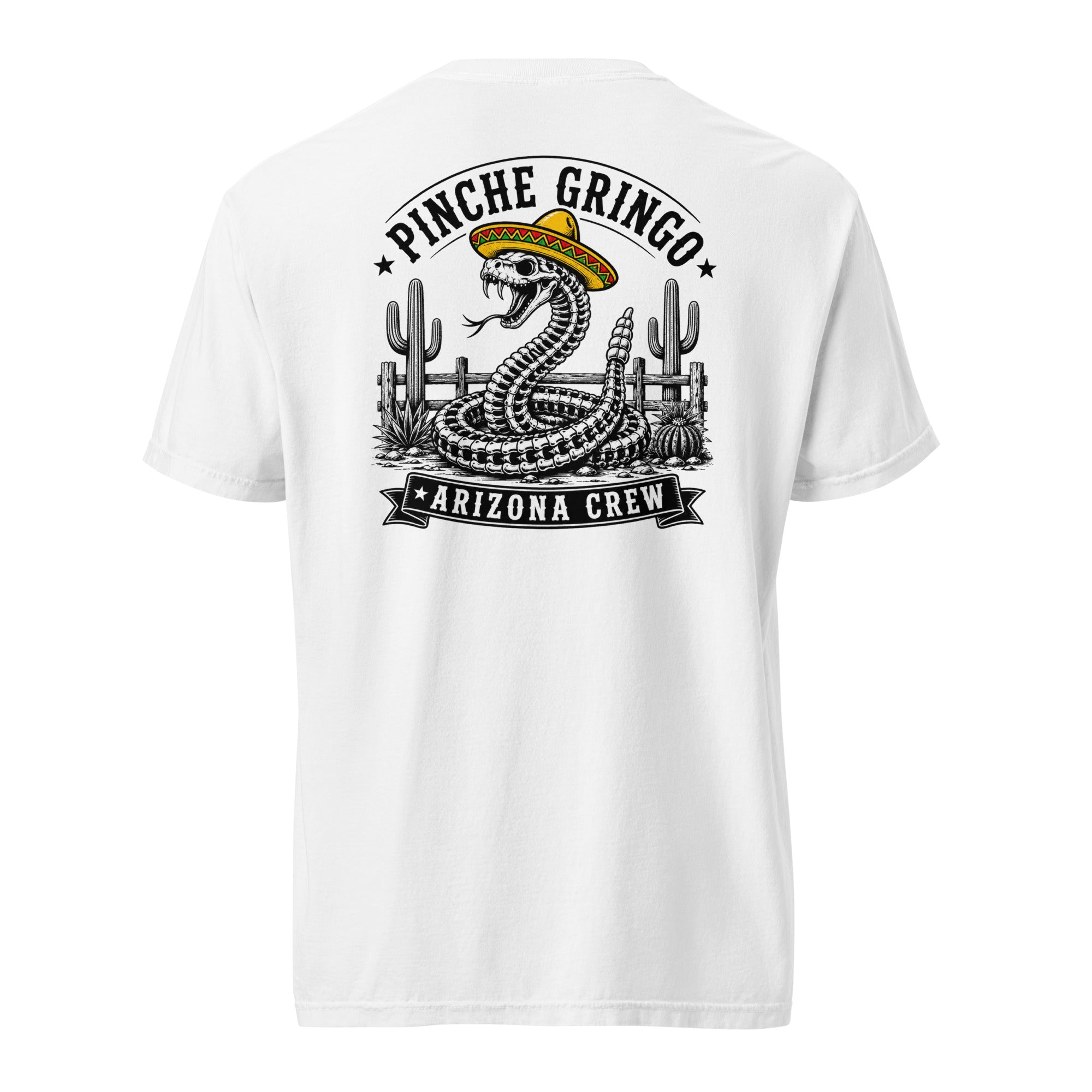 Pinche Gringo Arizona Crew Skeleton Snake Shirt