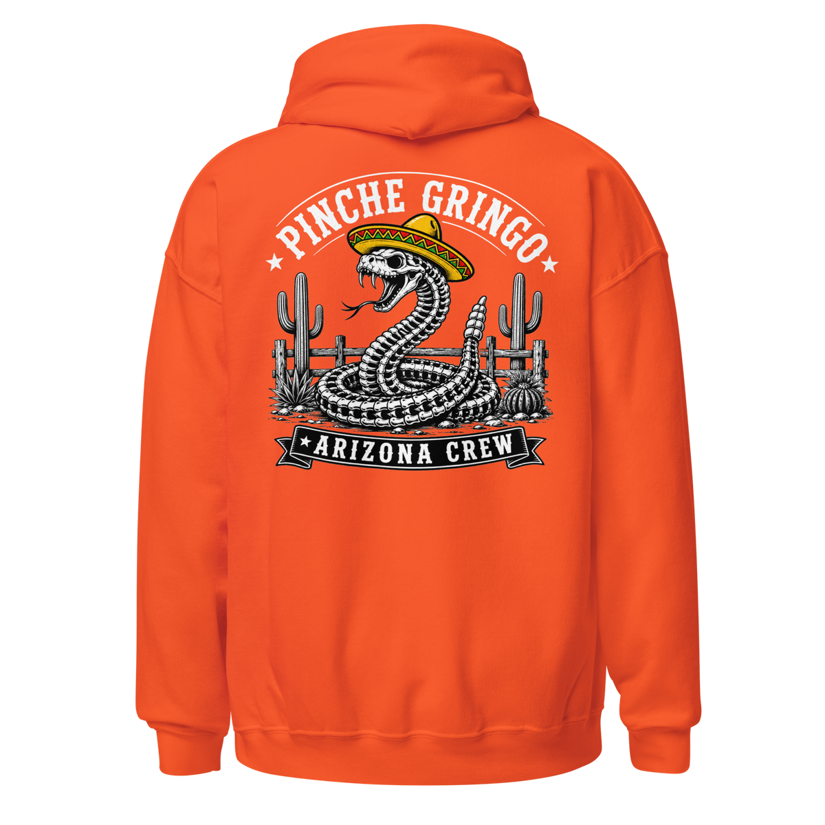 Pinche Gringo Arizona Crew Skeleton Snake Hoodie