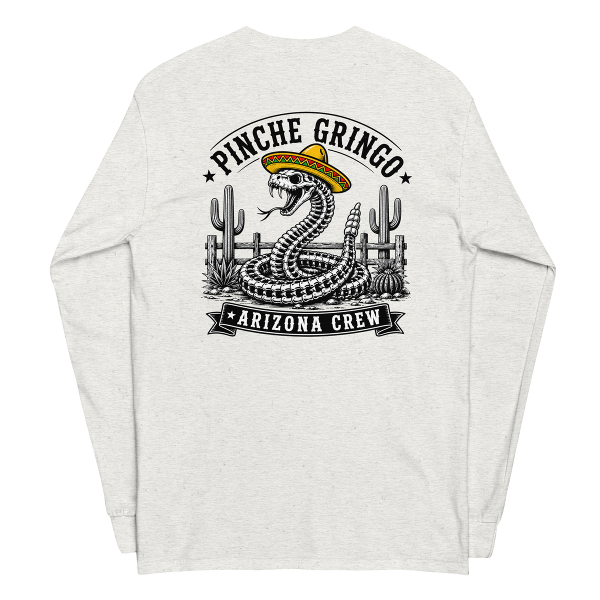 Pinche Gringo Arizona Crew Skeleton Snake Longsleeve