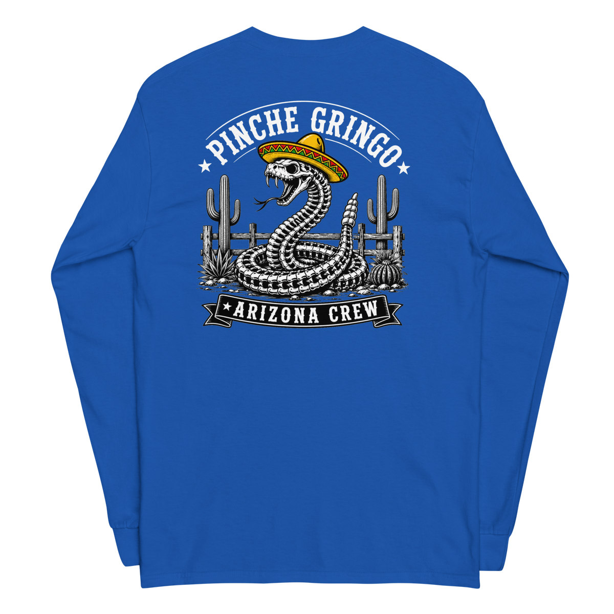Pinche Gringo Arizona Crew Skeleton Snake Longsleeve