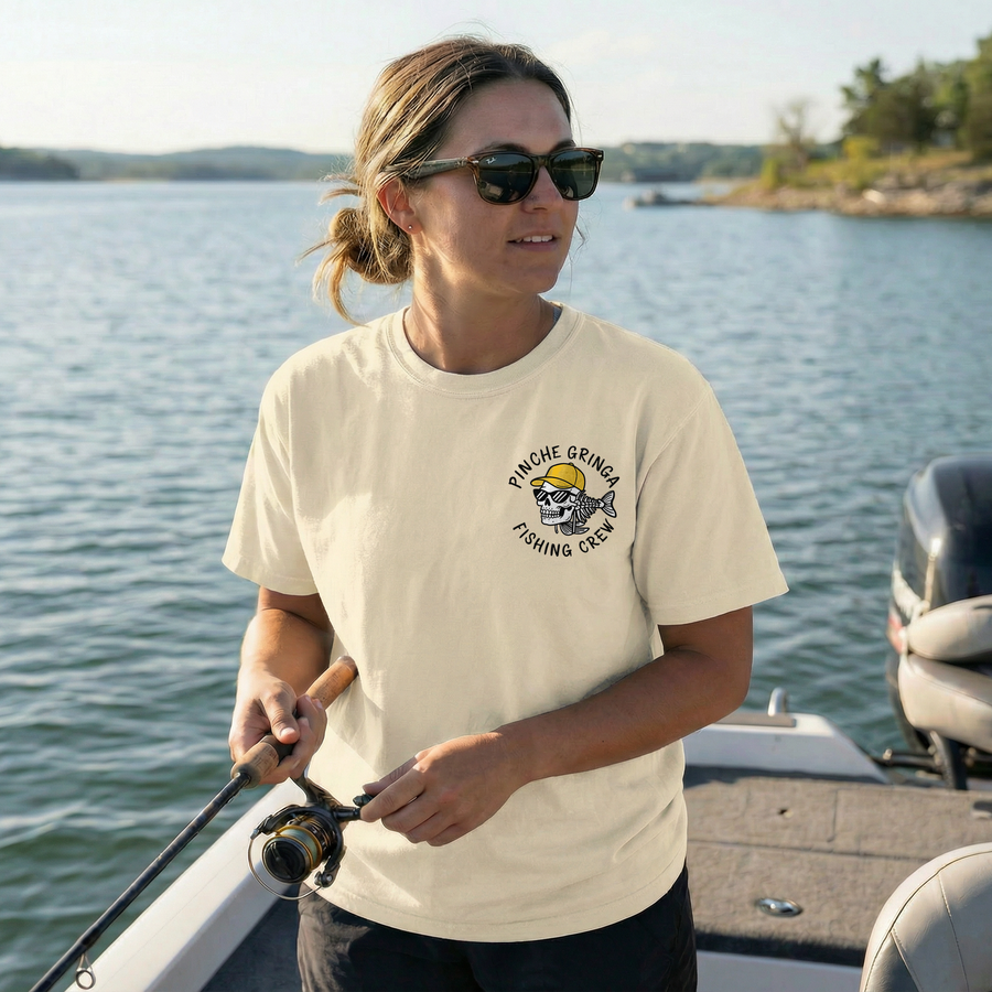 Pinche Gringa Fishing Crew Shirt