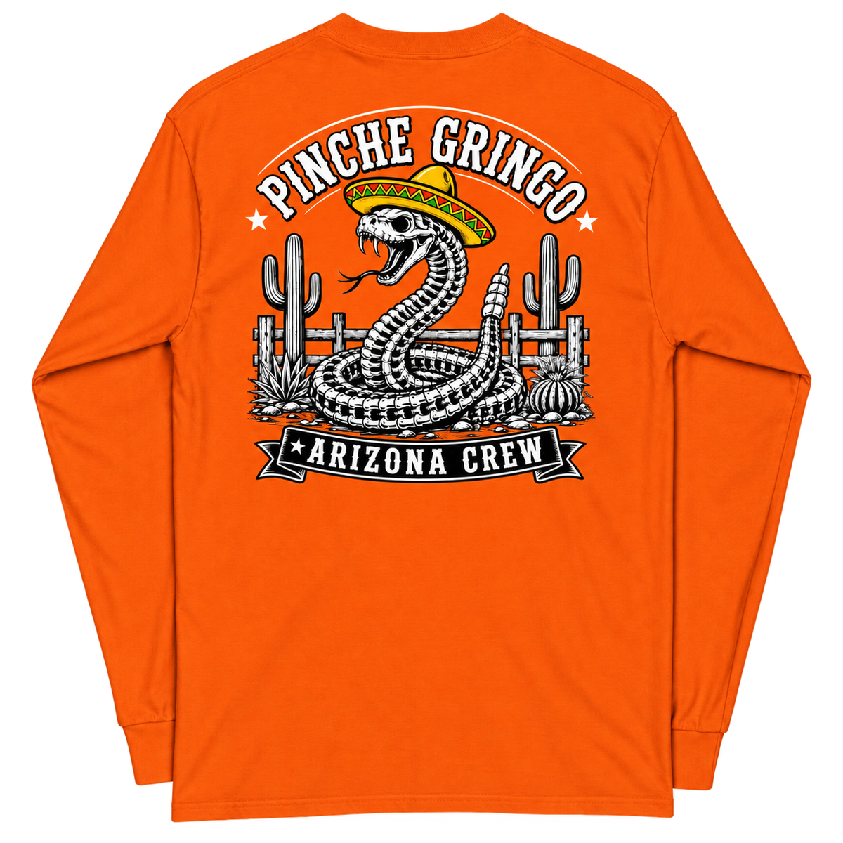 Pinche Gringo Arizona Crew Skeleton Snake Longsleeve