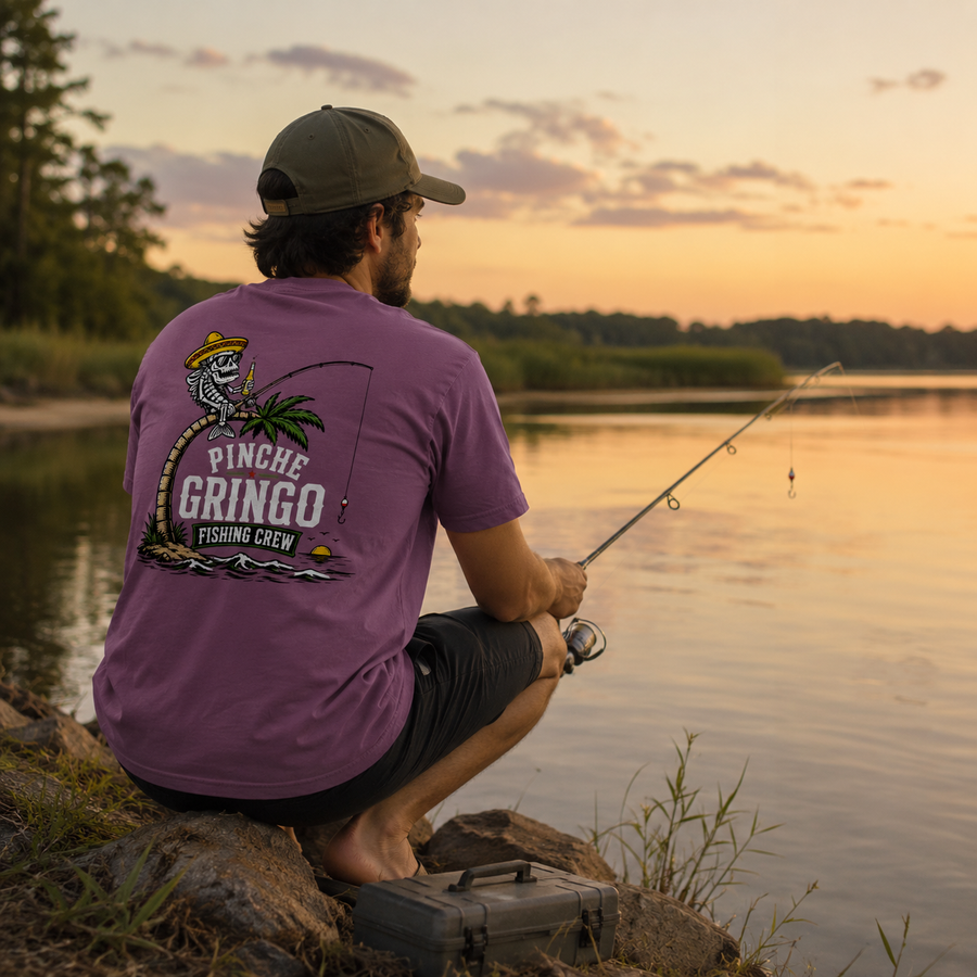 Pinche Gringo Fishing Crew Palm Tree Shirt