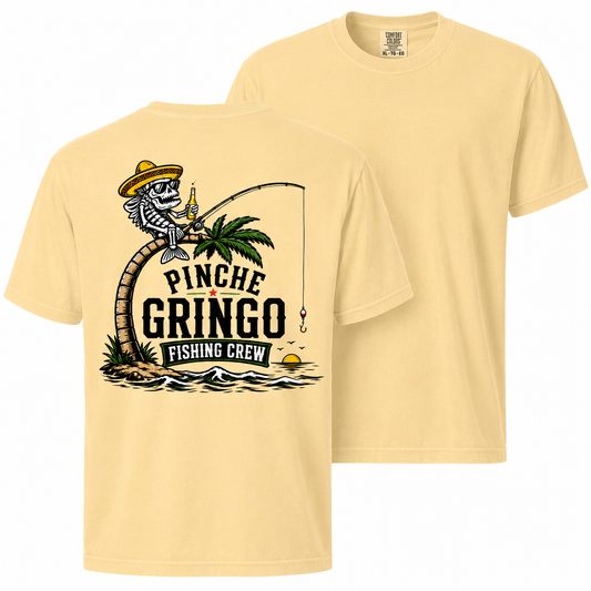 Pinche Gringo Fishing Crew Palm Tree Shirt