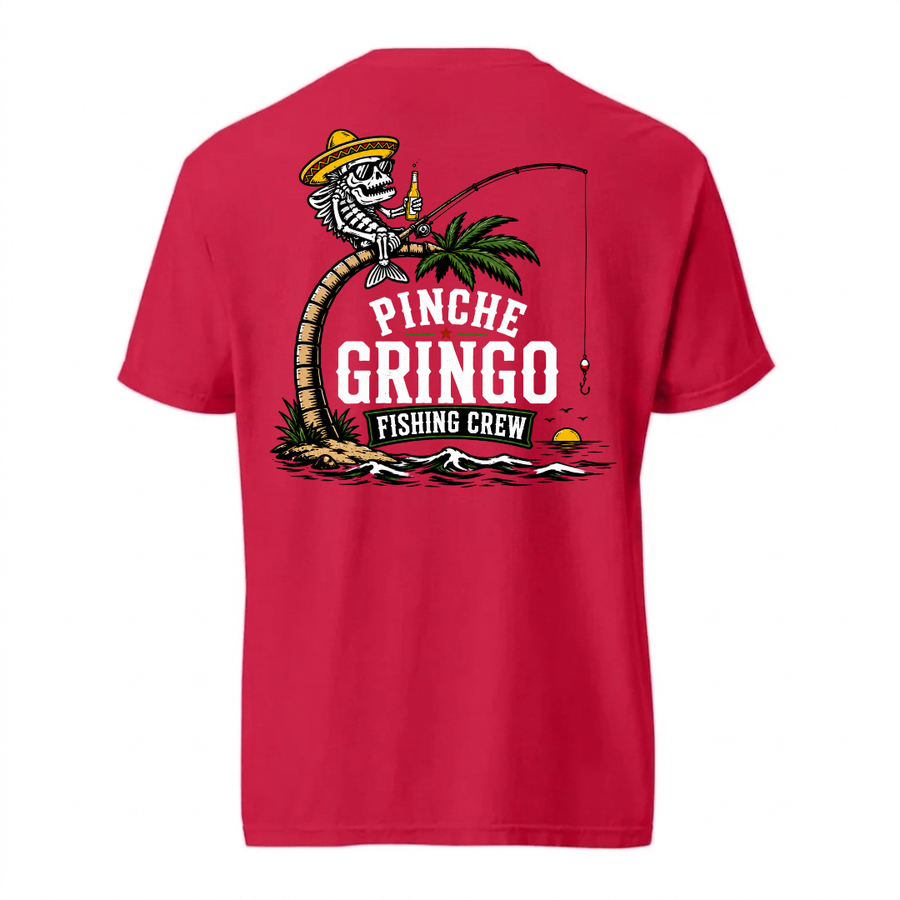 Pinche Gringo Fishing Crew Palm Tree Shirt