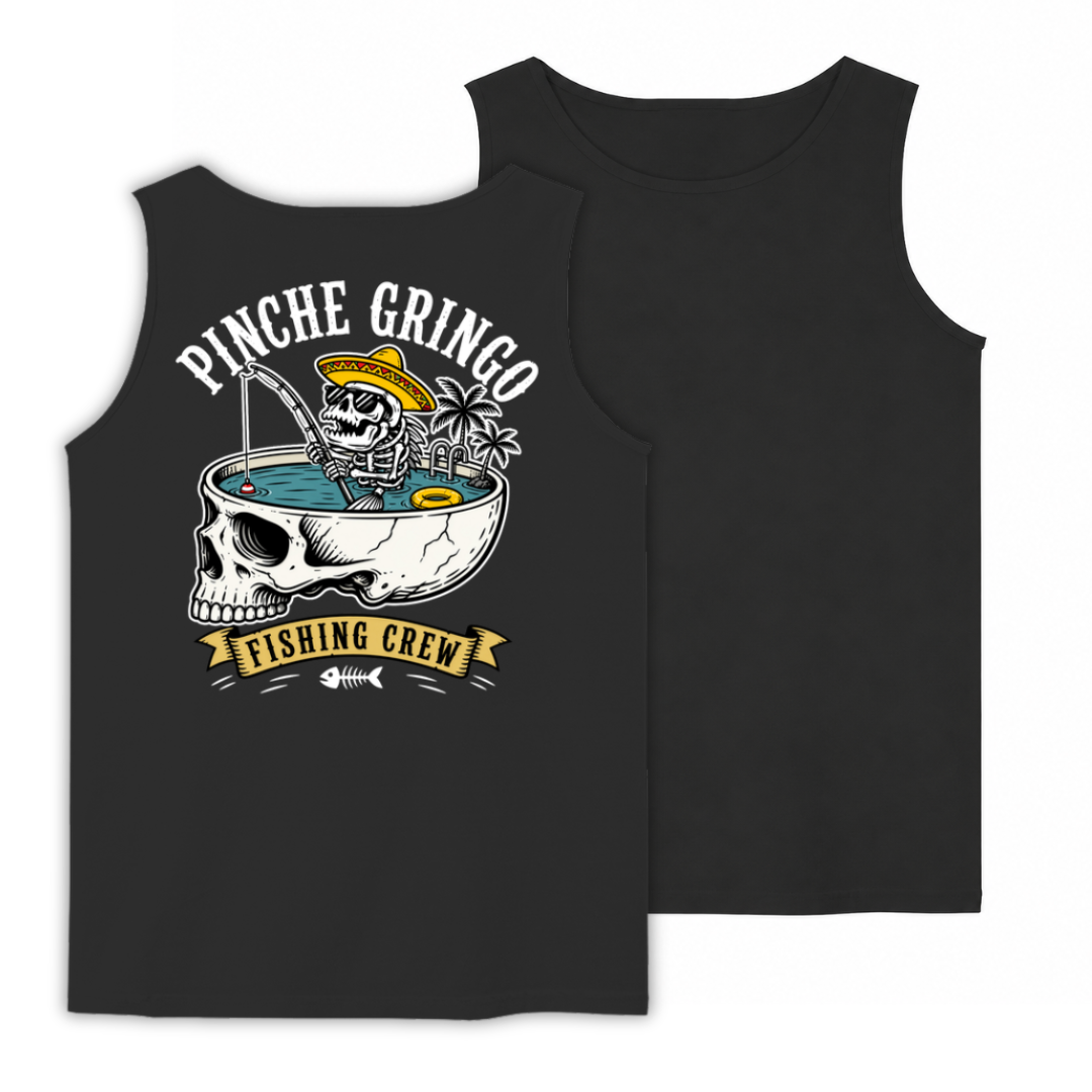 Pinche Gringo Fishing Crew Skull Pool Tank