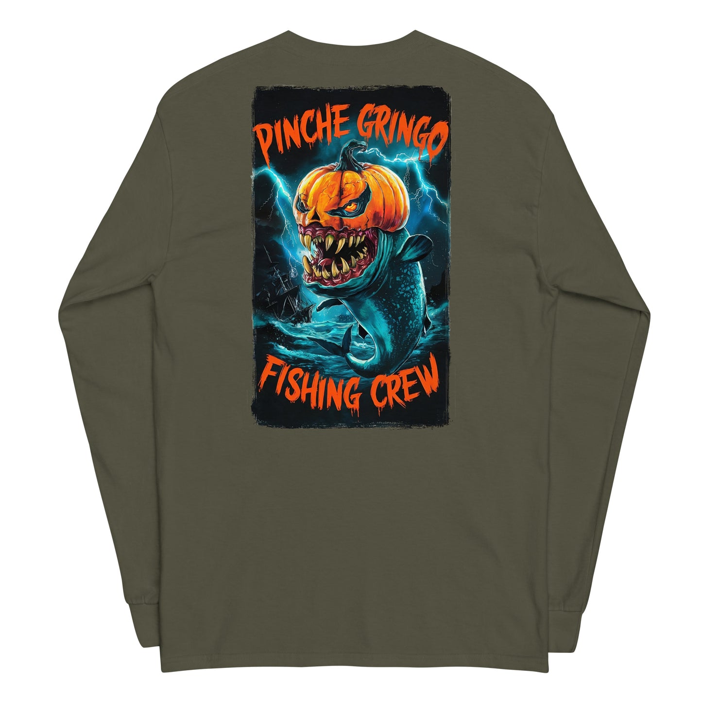 Gringoween Pumpkin Fish Long Sleeve Shirt