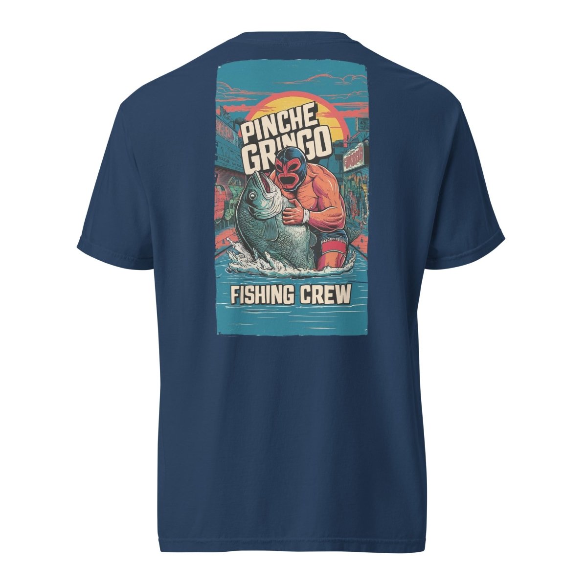 Pinche Gringo Fishing Crew Lucha Libre Shirt - Pinche Gringo