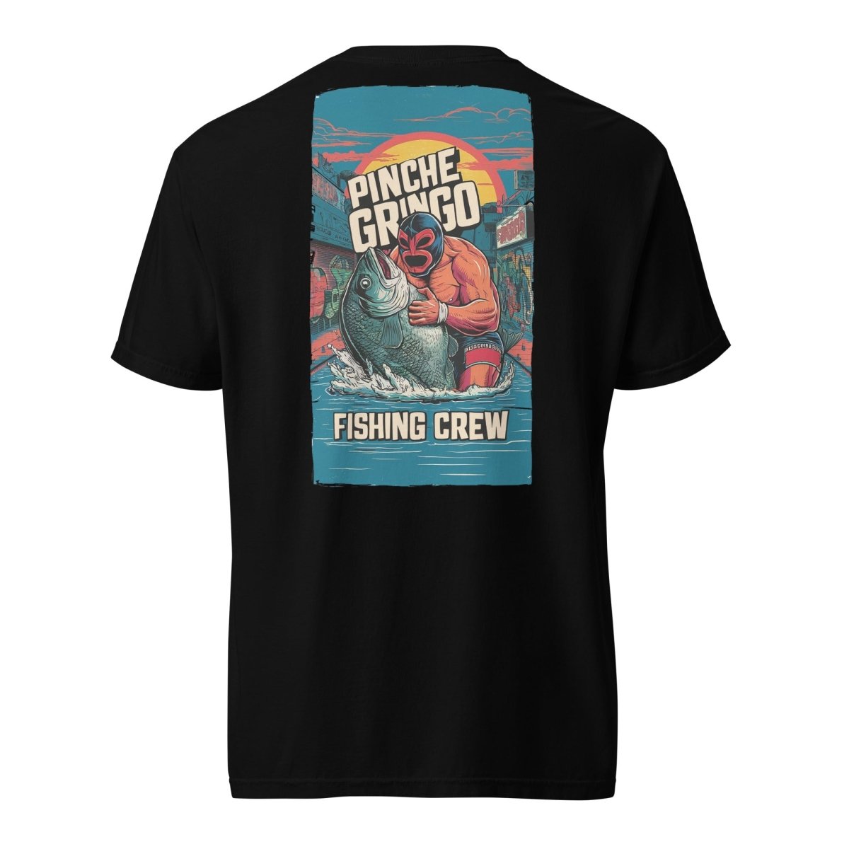 Pinche Gringo Fishing Crew Lucha Libre Shirt - Pinche Gringo