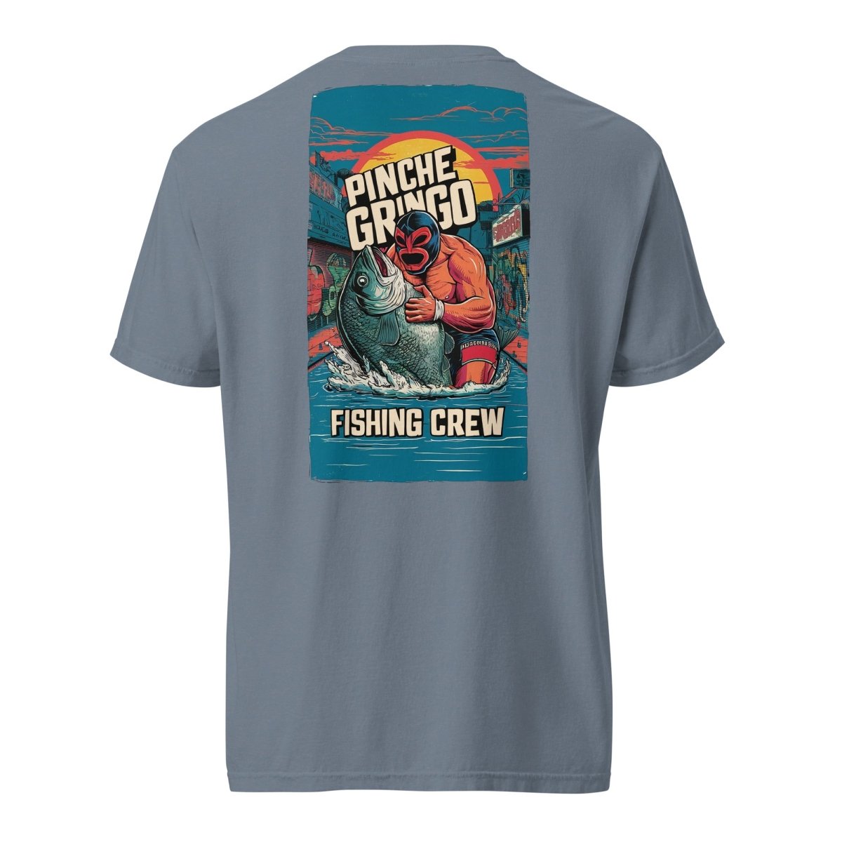 Pinche Gringo Fishing Crew Lucha Libre Shirt - Pinche Gringo