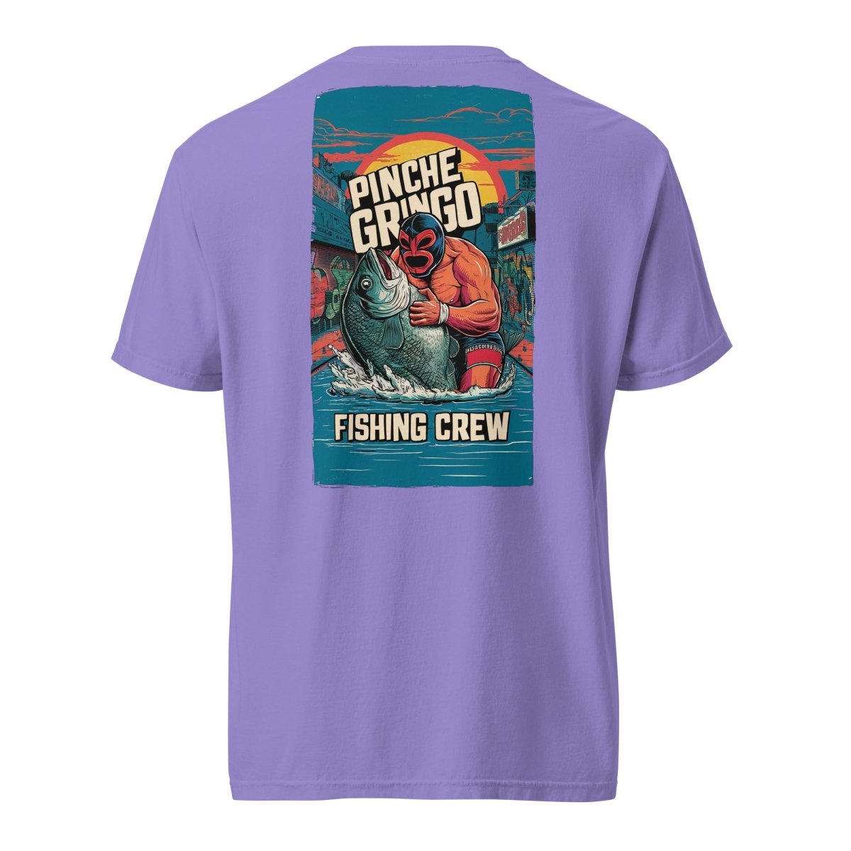 Pinche Gringo Fishing Crew Lucha Libre Shirt - Pinche Gringo