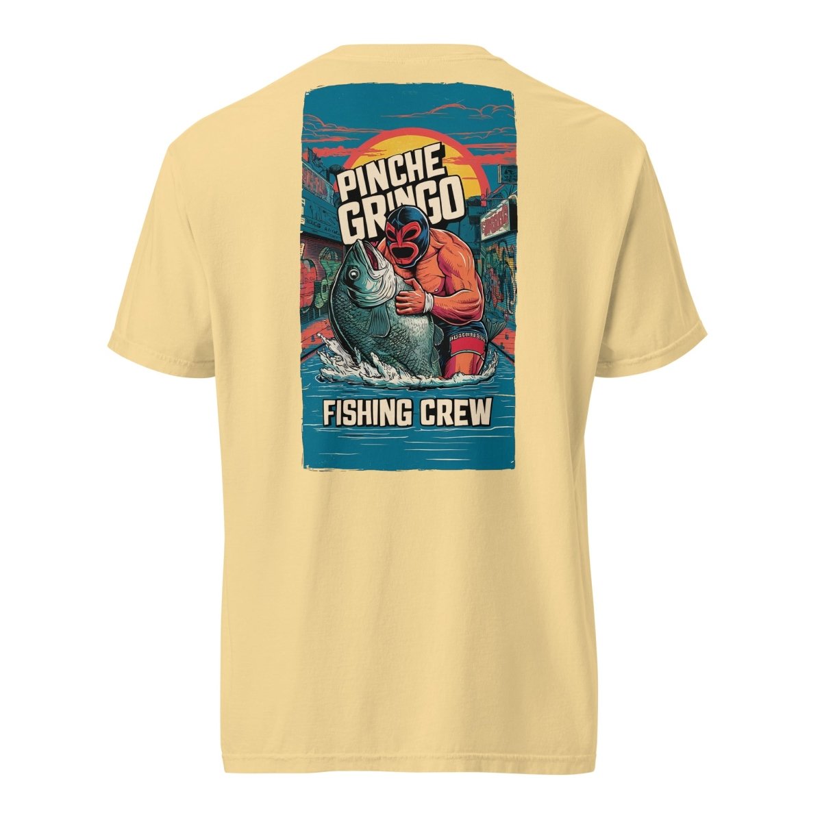 Pinche Gringo Fishing Crew Lucha Libre Shirt - Pinche Gringo