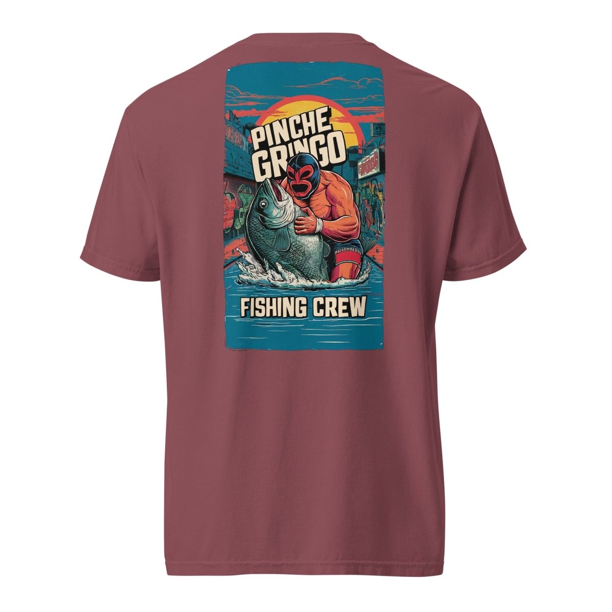 Pinche Gringo Fishing Crew Lucha Libre Shirt - Pinche Gringo