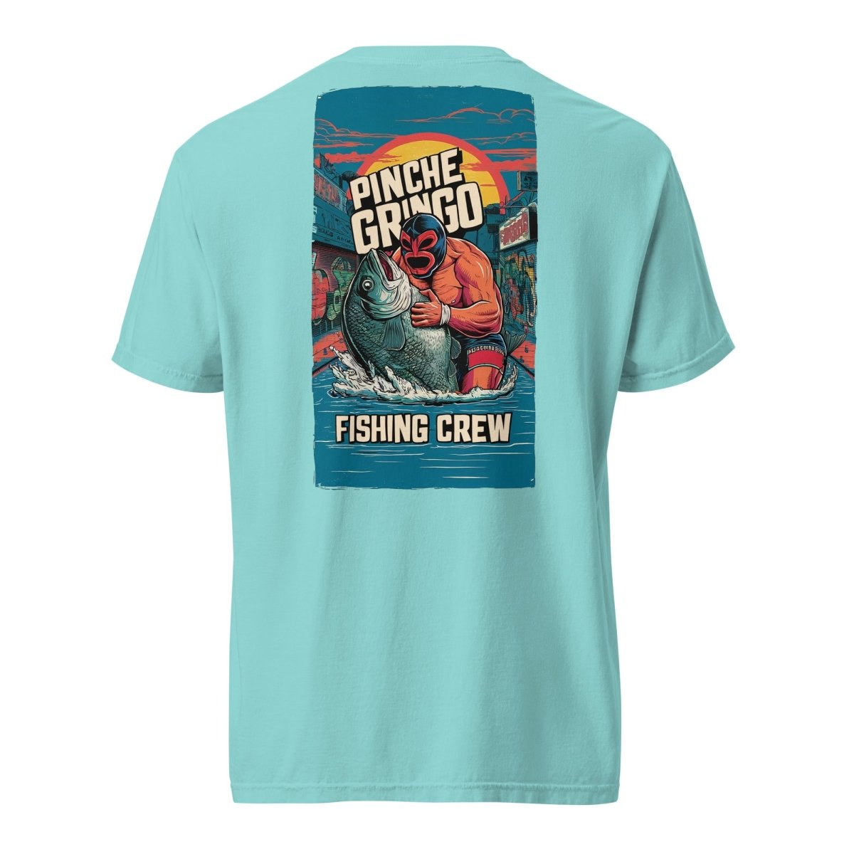 Pinche Gringo Fishing Crew Lucha Libre Shirt - Pinche Gringo