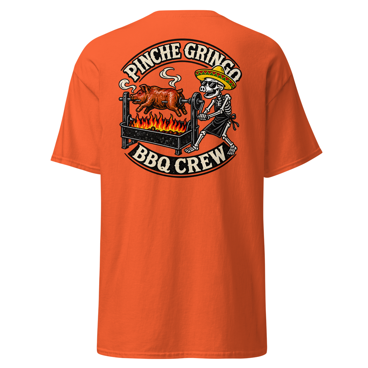 Pinche Gringo Rest in Grease BBQ Crew shirt