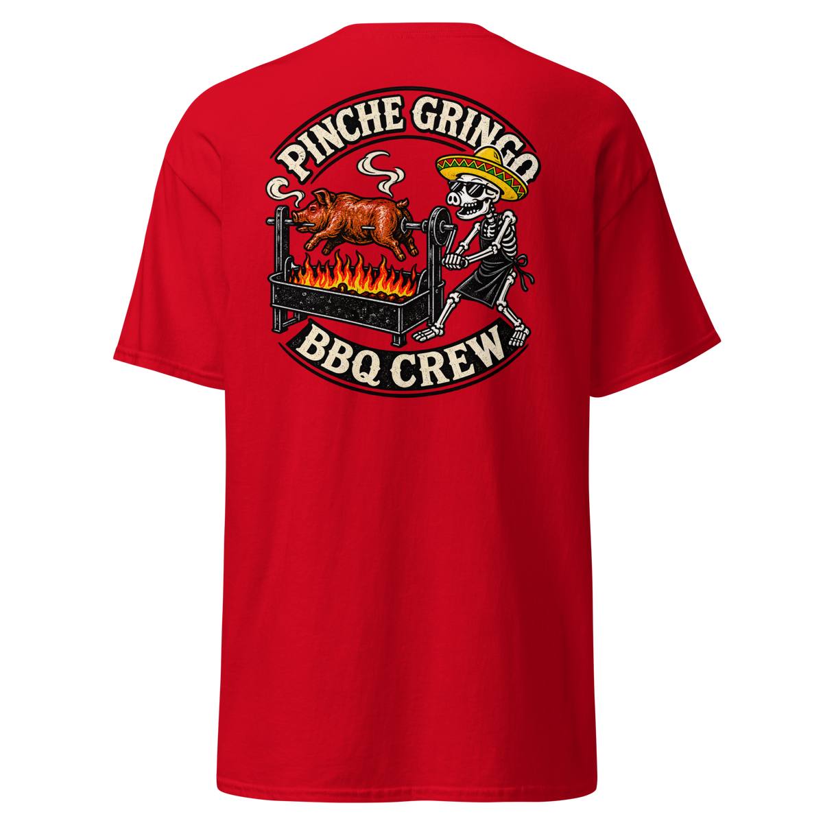 Pinche Gringo Rest in Grease BBQ Crew shirt