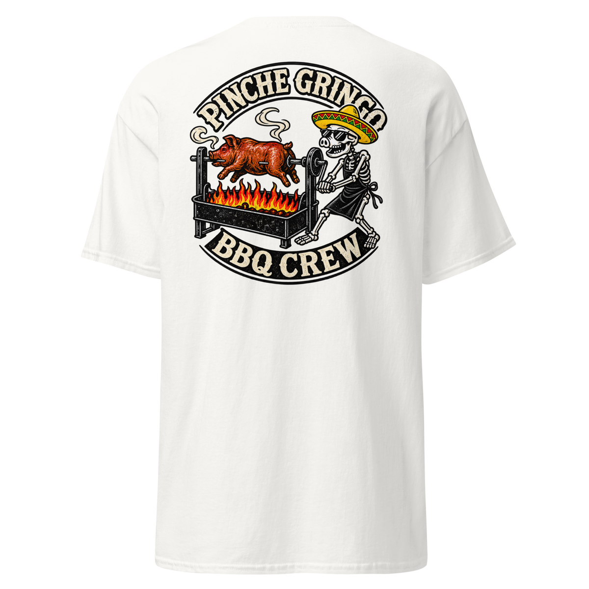 Pinche Gringo Rest in Grease BBQ Crew shirt