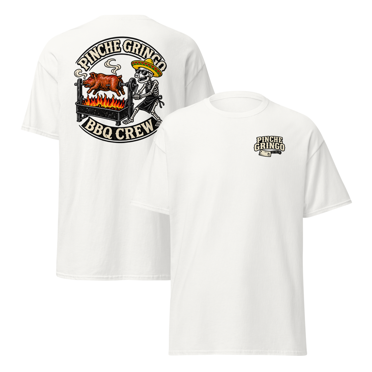 Pinche Gringo Rest in Grease BBQ Crew shirt