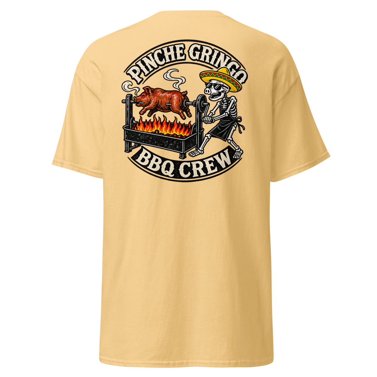 Pinche Gringo Rest in Grease BBQ Crew shirt