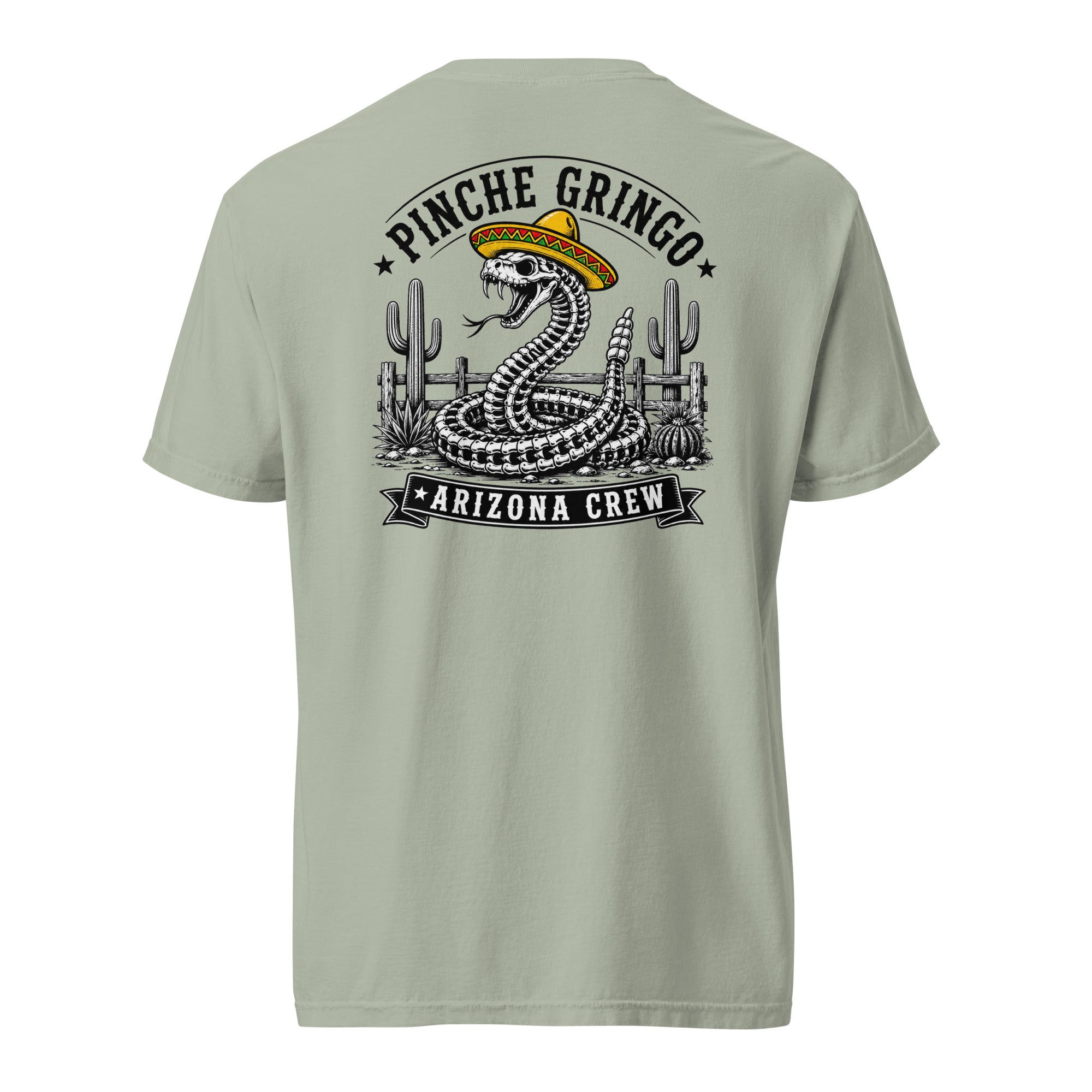 Pinche Gringo Arizona Crew Skeleton Snake Shirt