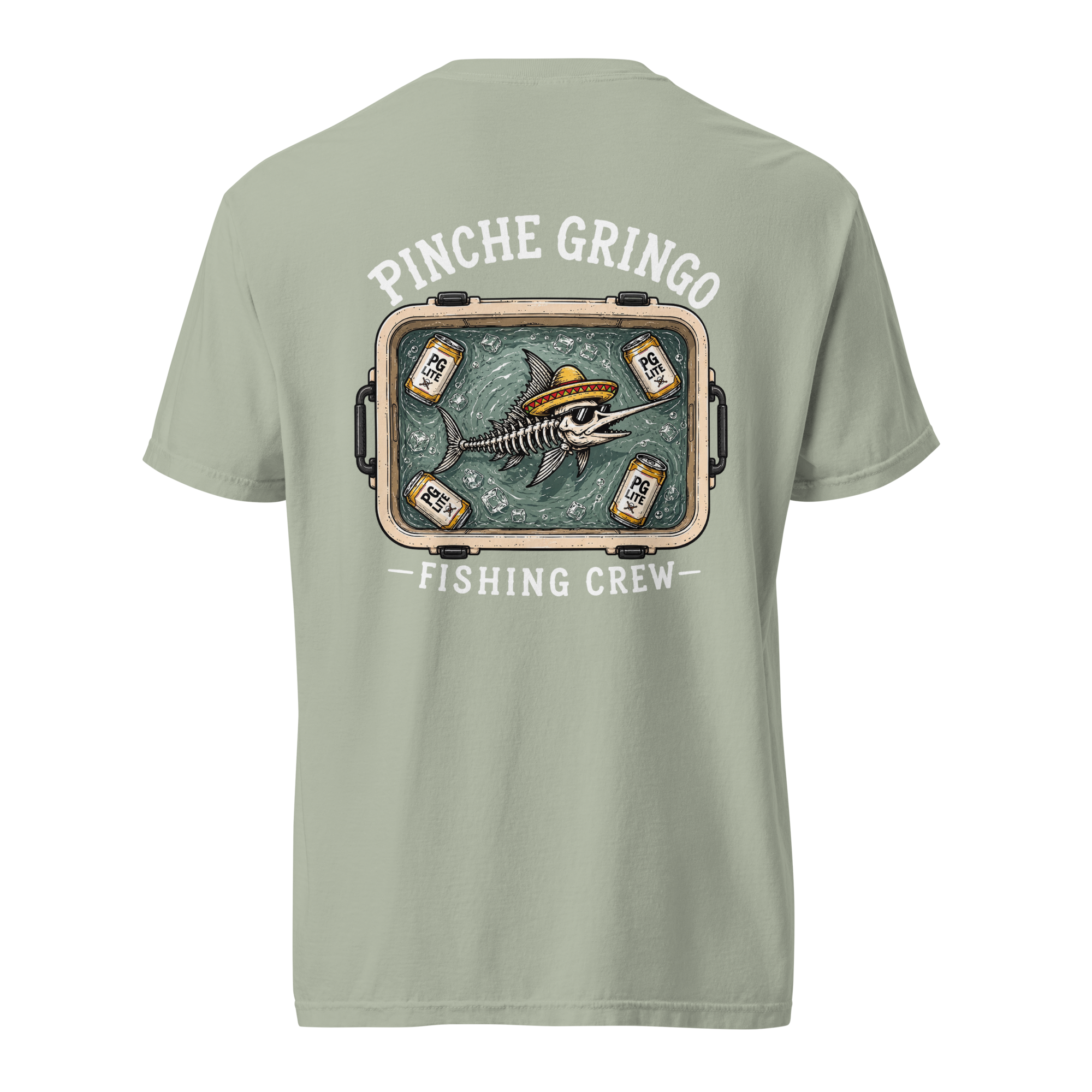 Pinche Gringo Fishing Crew Bobbing for Beer Shirt