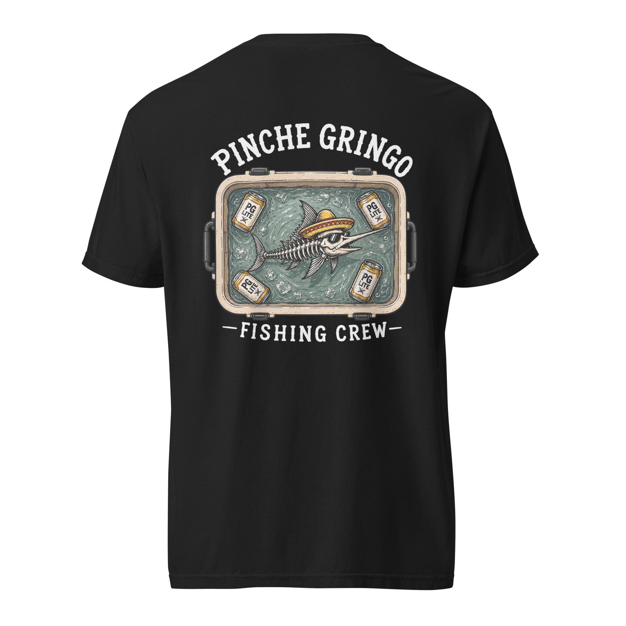 Pinche Gringo Fishing Crew Bobbing for Beer Shirt