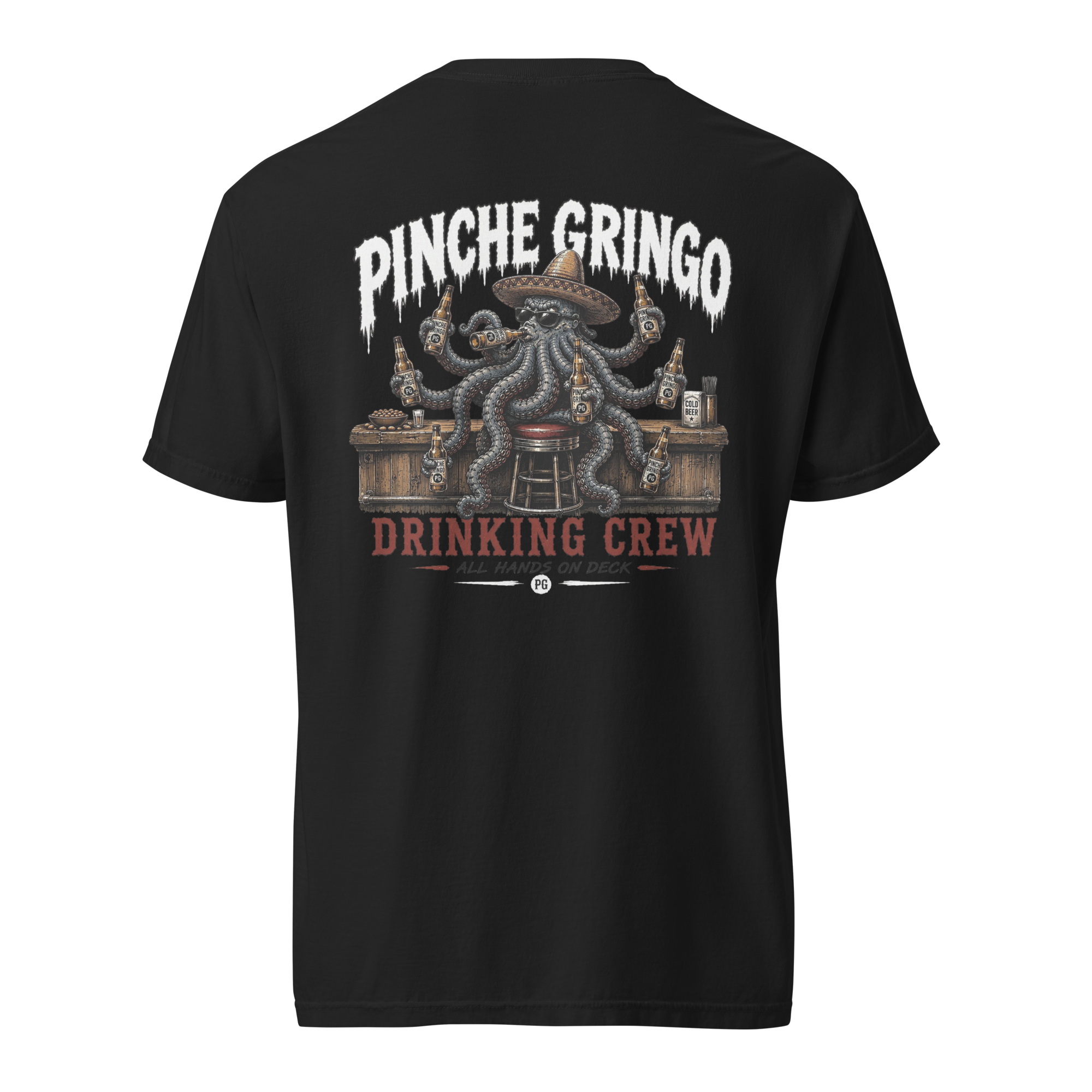 Pinche Gringo OctoChugger Drinking Crew Shirt