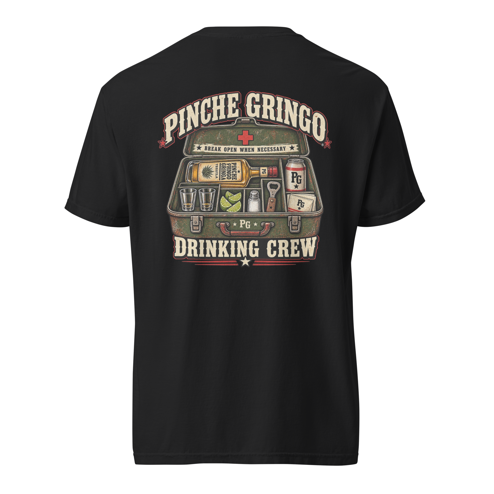 Pinche Gringo Drinking Crew First Aid Shirt