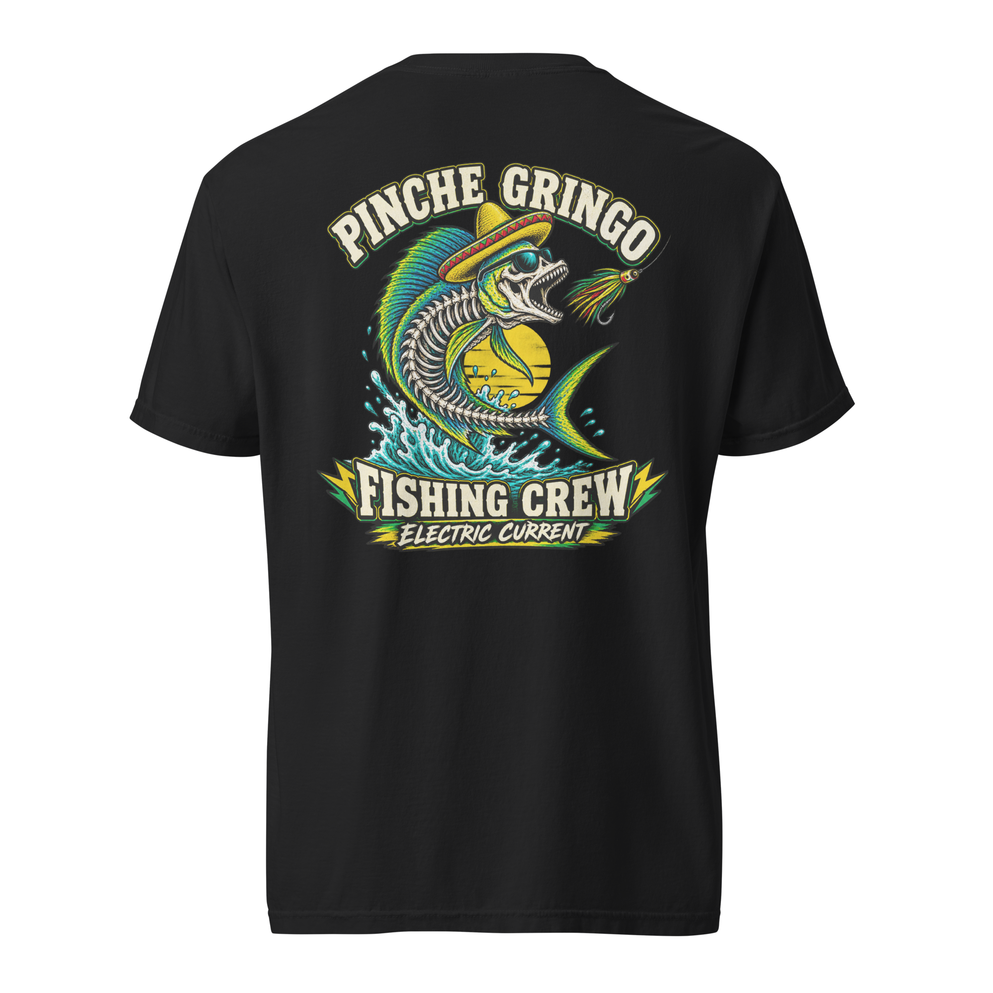 Pinche Gringo Fishing Crew Electric Current Shirt