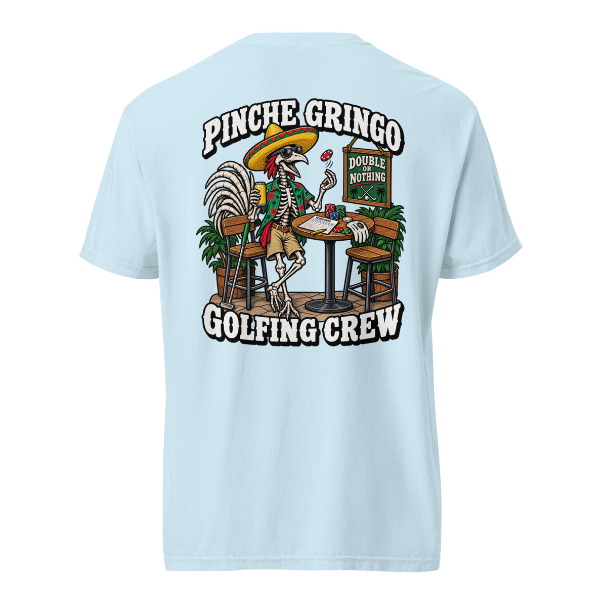 Pinche Gringo Golf Crew Gamblin' Rooster Shirt