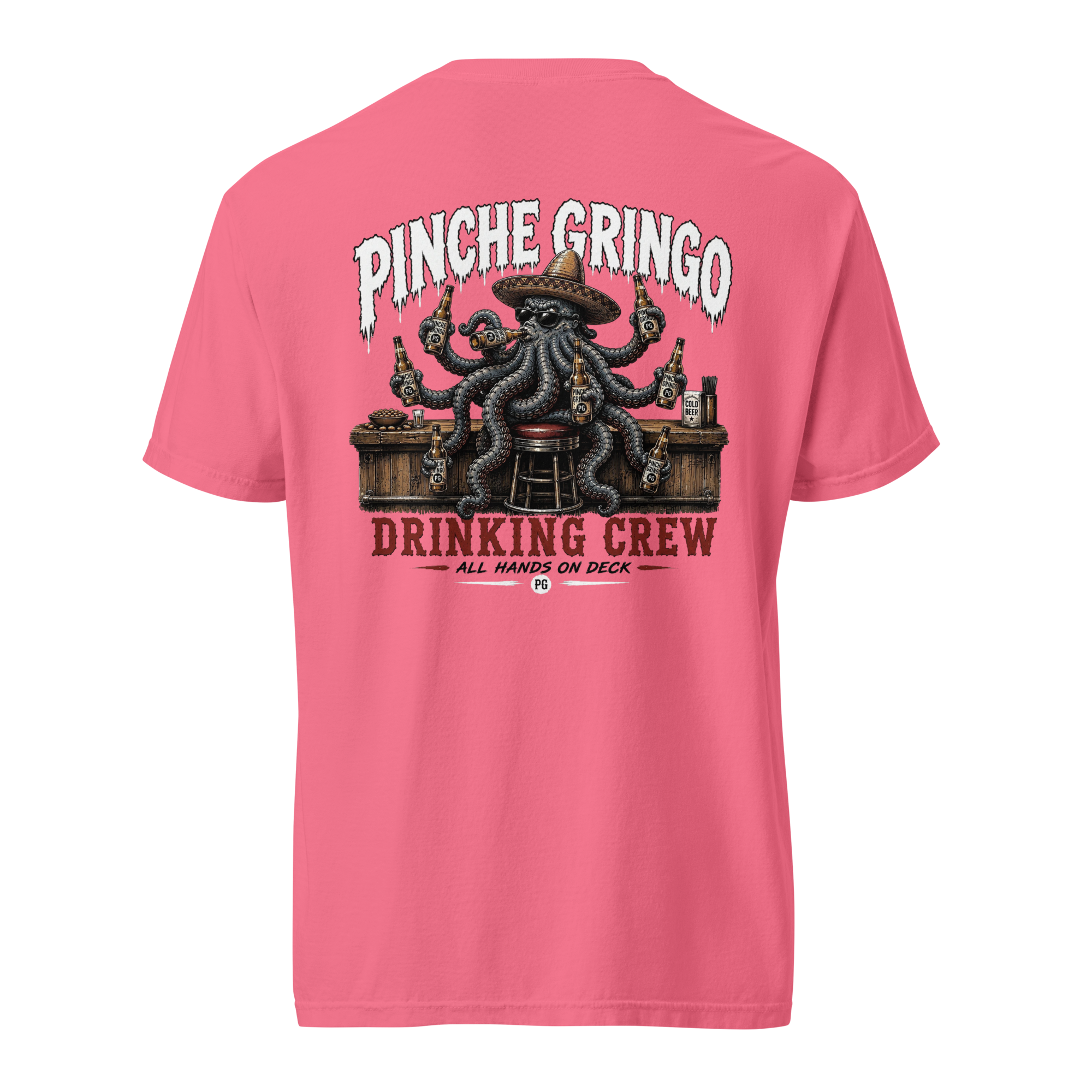 Pinche Gringo OctoChugger Drinking Crew Shirt