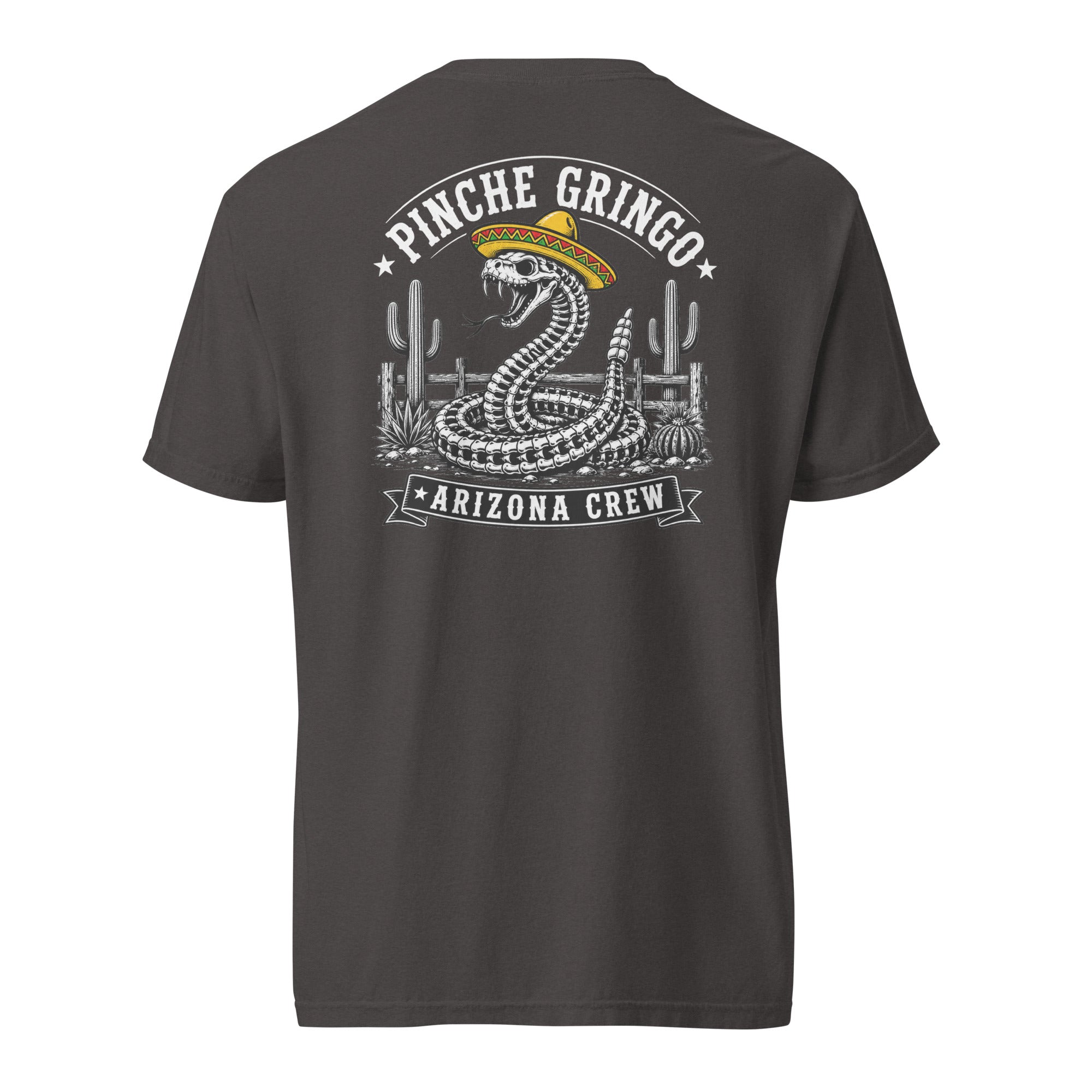 Pinche Gringo Arizona Crew Skeleton Snake Shirt