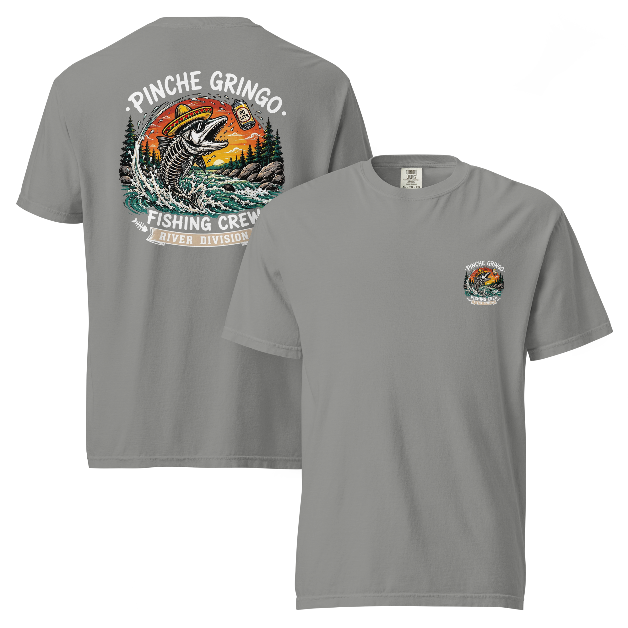 Pinche Gringo Fishing Crew River Beer Catch Shirt