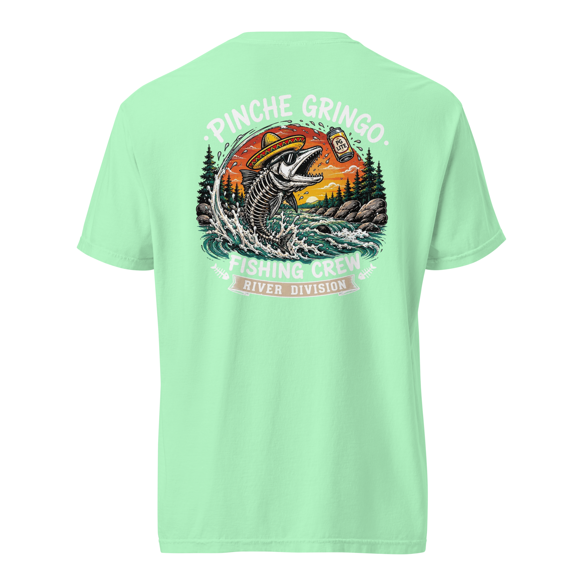 Pinche Gringo Fishing Crew River Beer Catch Shirt
