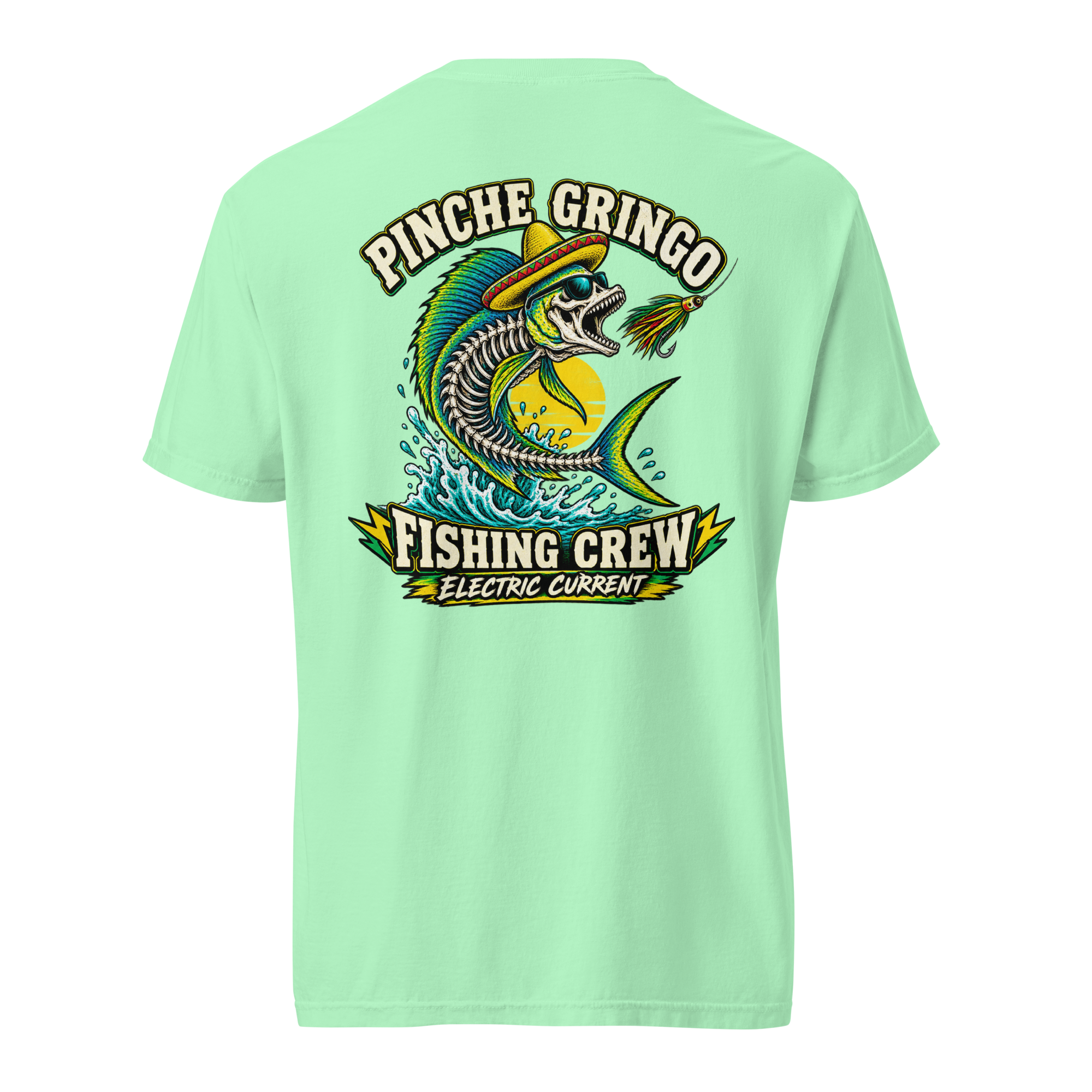 Pinche Gringo Fishing Crew Electric Current Shirt
